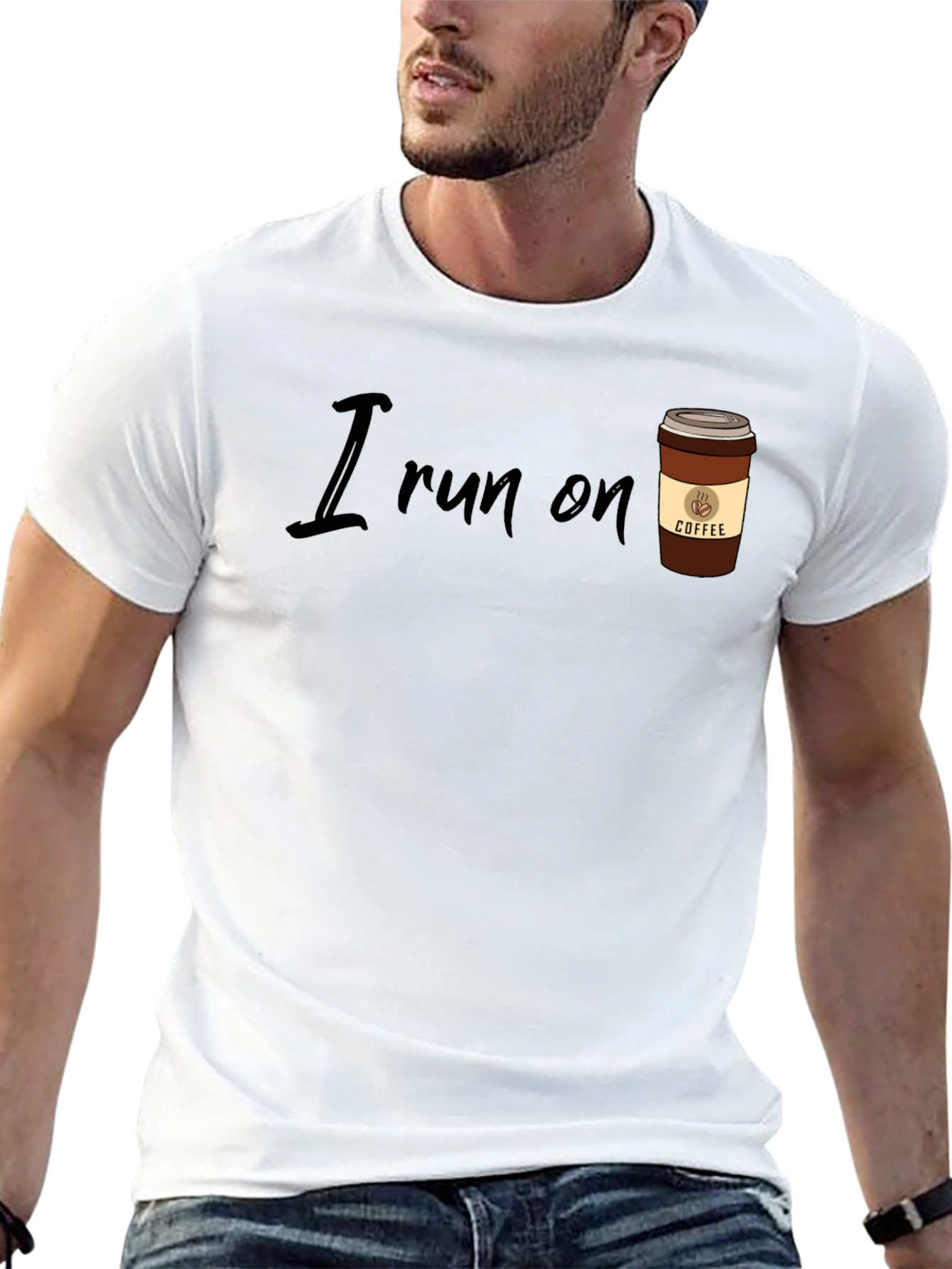 I Run On Coffee T-Shirt - Black