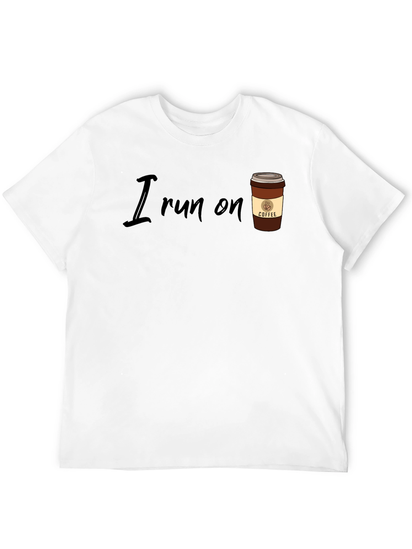 I Run On Coffee T-Shirt - Black