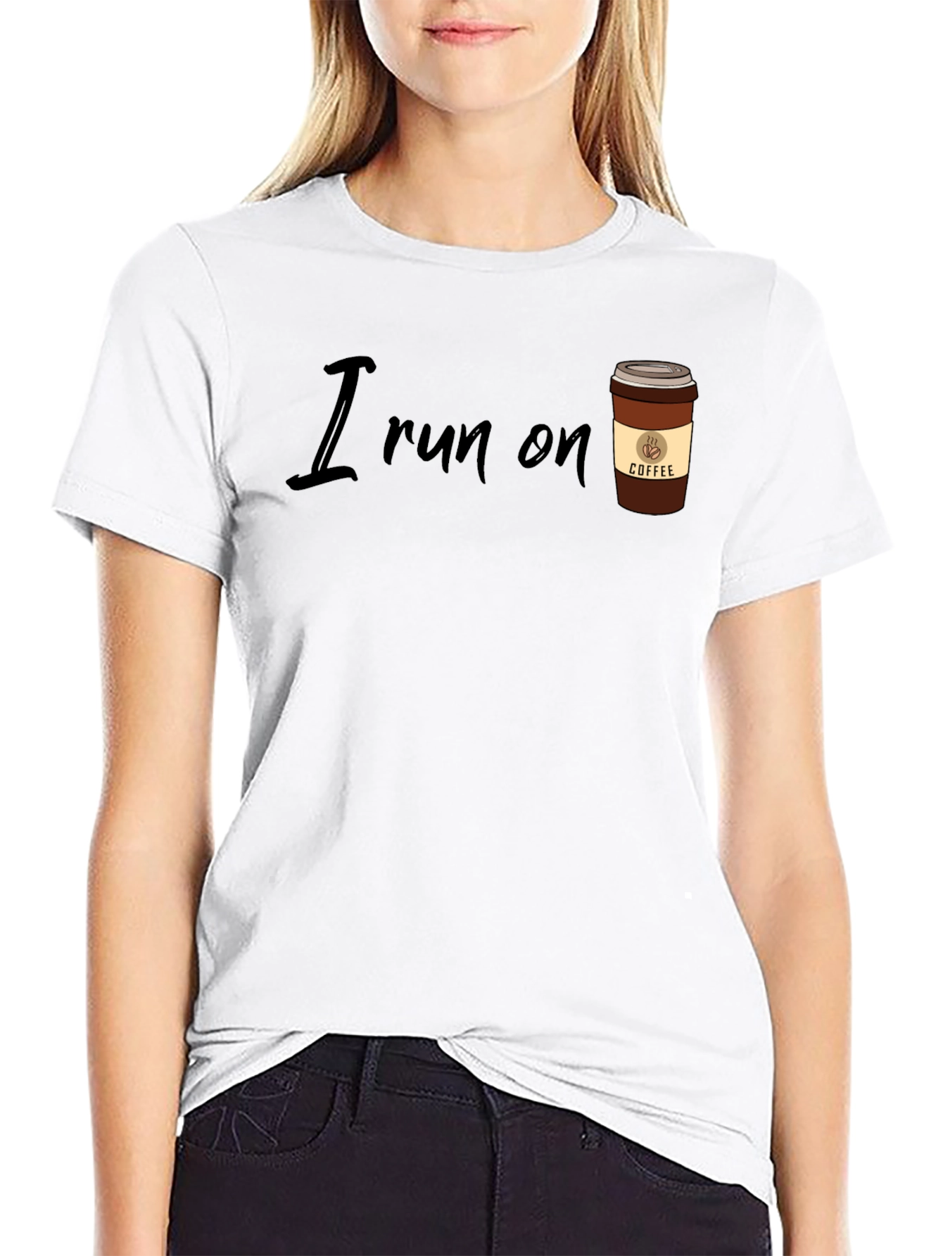 I Run On Coffee T-Shirt - Black