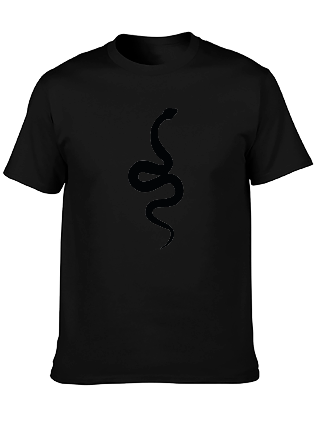 Mens Black Snake Graphic Tee - Stylish Casual Wear