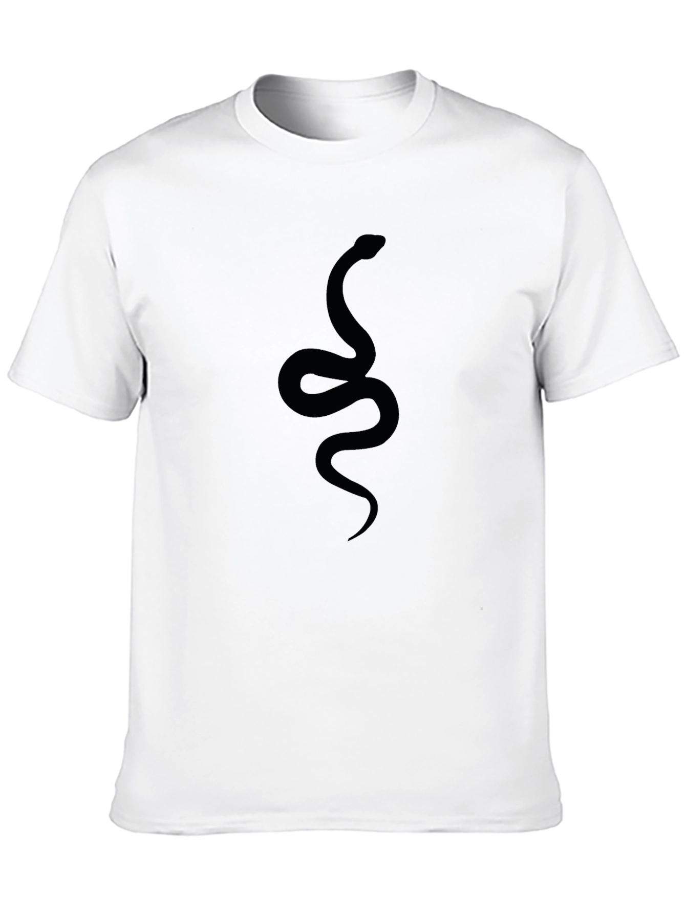 Mens Black Snake Graphic Tee - Stylish Casual Wear