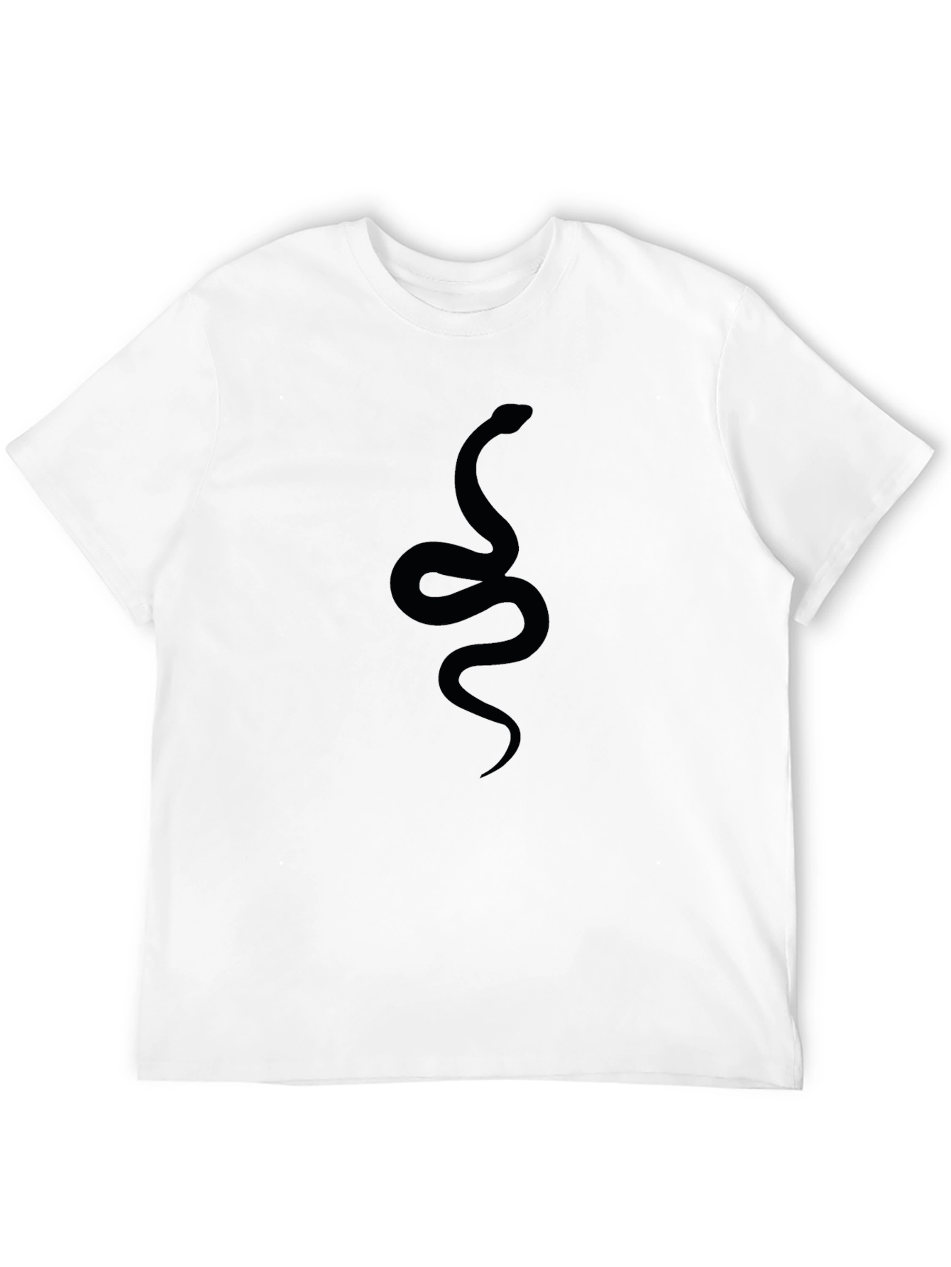 Mens Black Snake Graphic Tee - Stylish Casual Wear