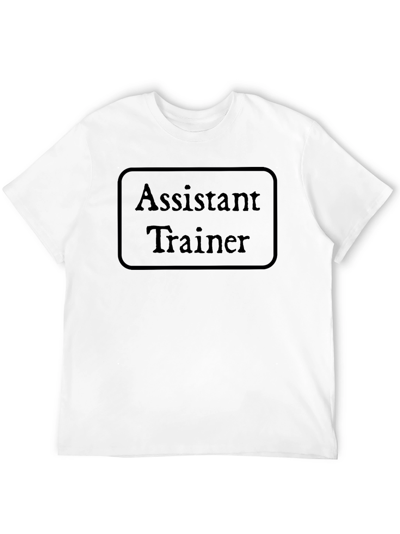 Assistant Trainer Black T-Shirt Crew Neck Casual