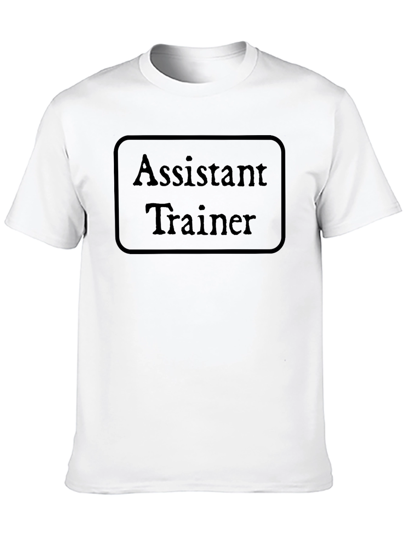 Assistant Trainer Black T-Shirt Crew Neck Casual