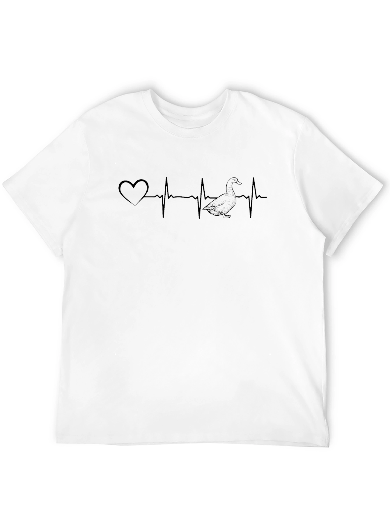 Heartbeat Duck Graphic Tee - Soft Cotton Blend