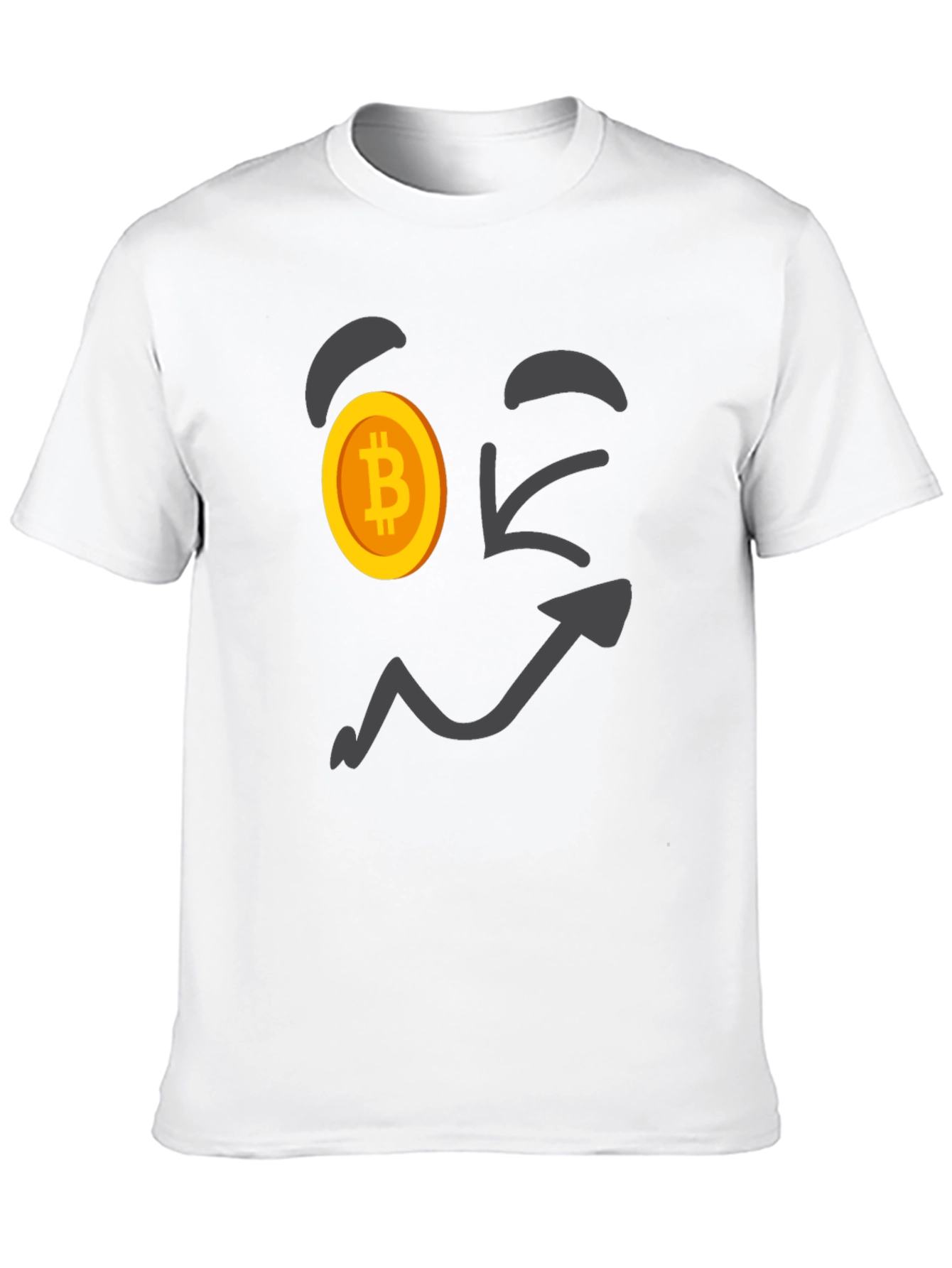 Bitcoin Wink Face T-Shirt - Crypto Currency Tee