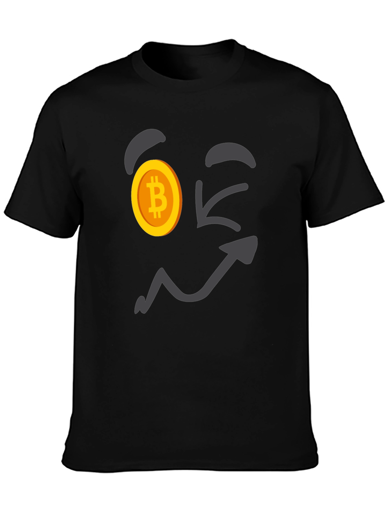 Bitcoin Wink Face T-Shirt - Crypto Currency Tee