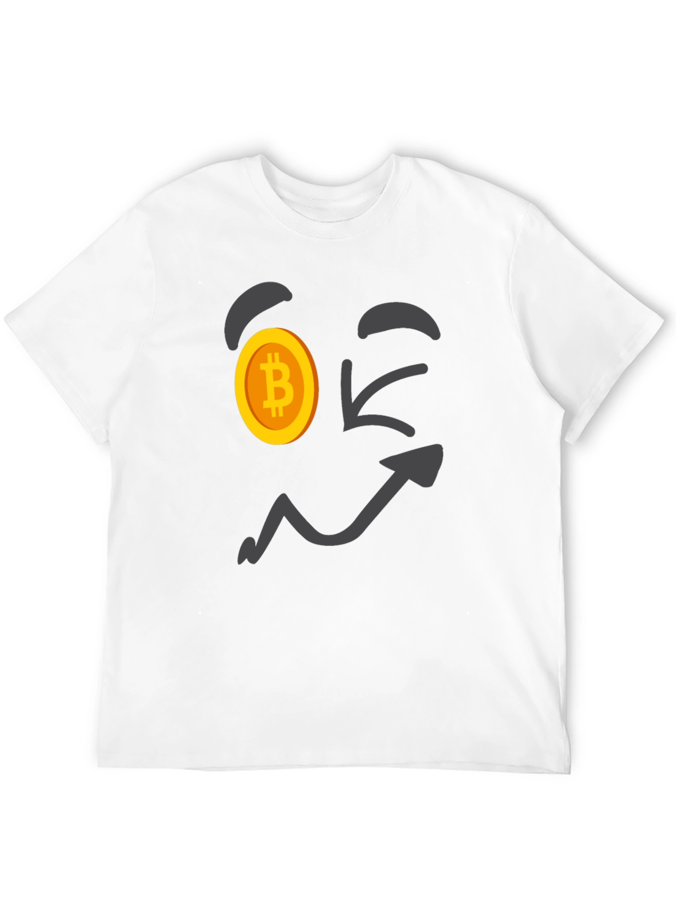 Bitcoin Wink Face T-Shirt - Crypto Currency Tee