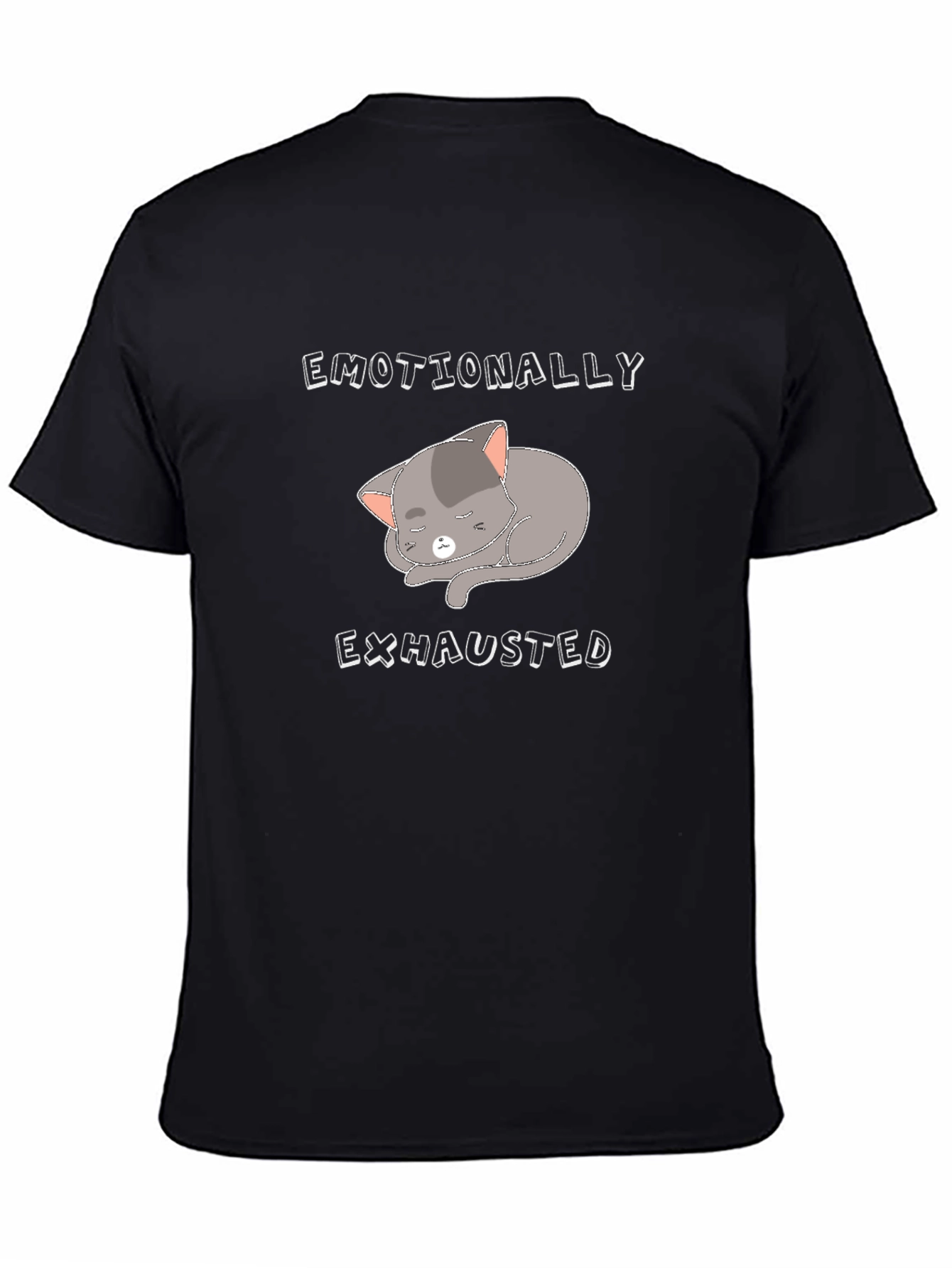 Emotionally Exhausted Cat T-Shirt - Unisex