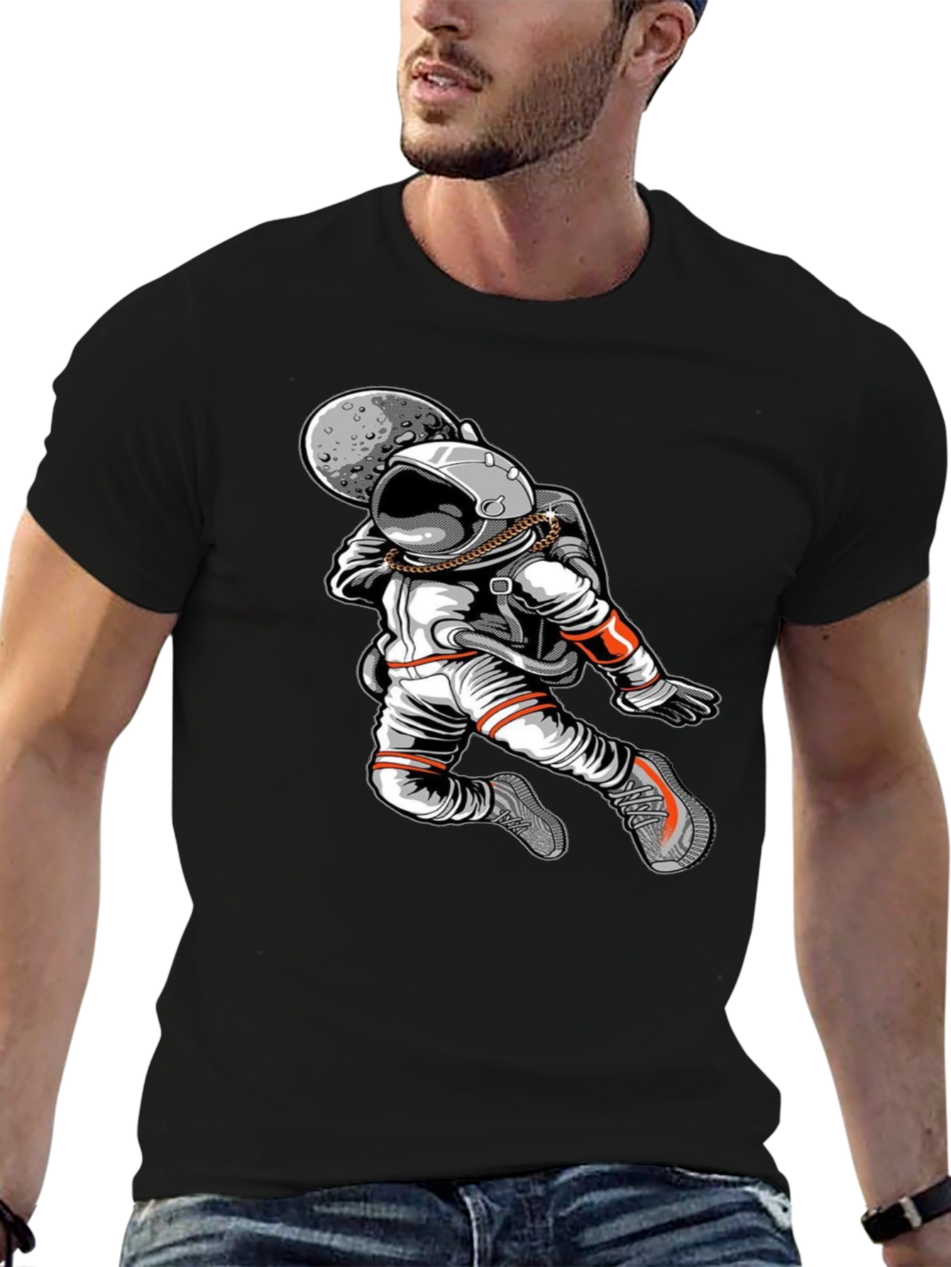 Astronaut Graphic Tee - Cool Space Design
