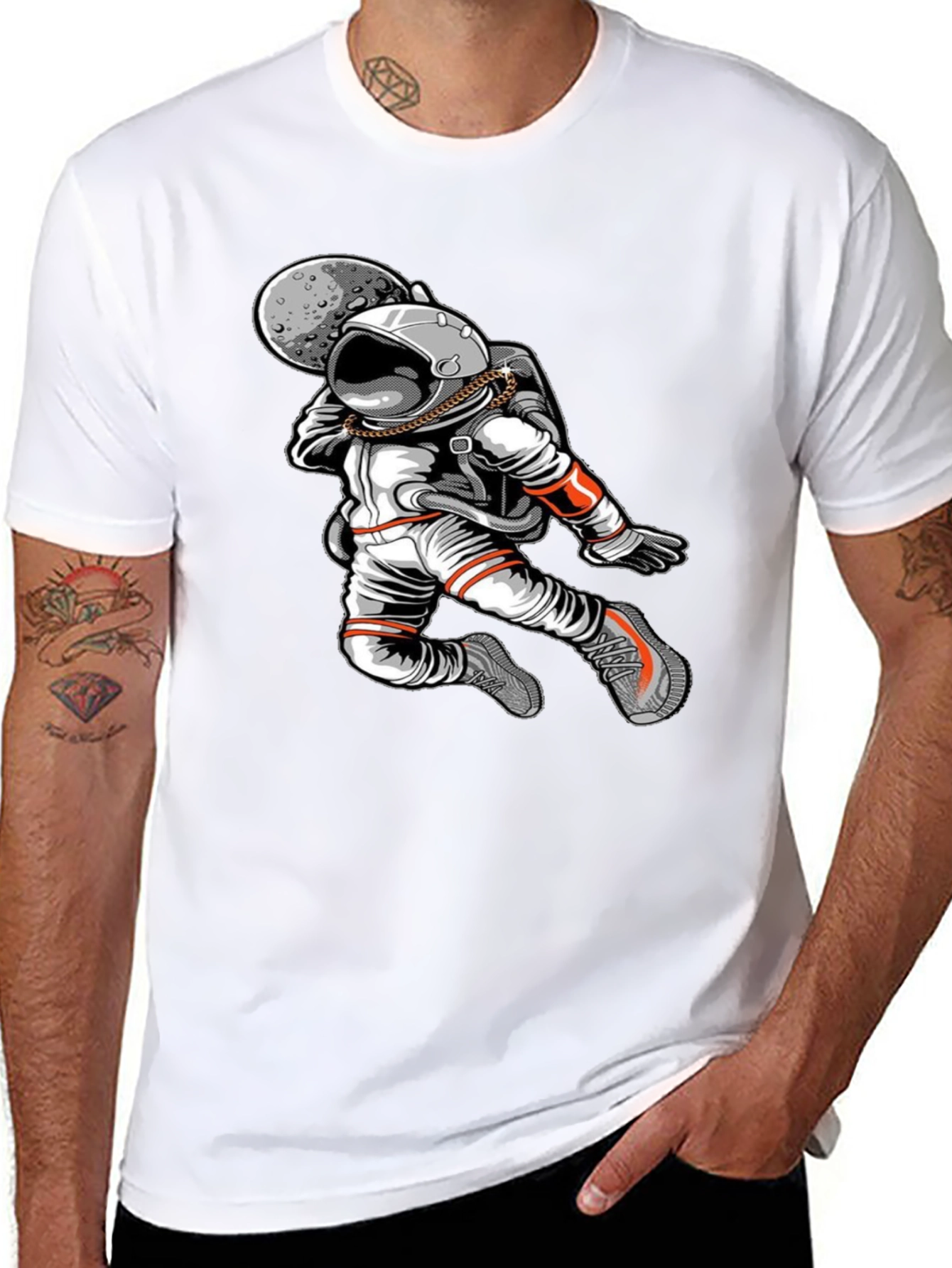 Astronaut Graphic Tee - Cool Space Design