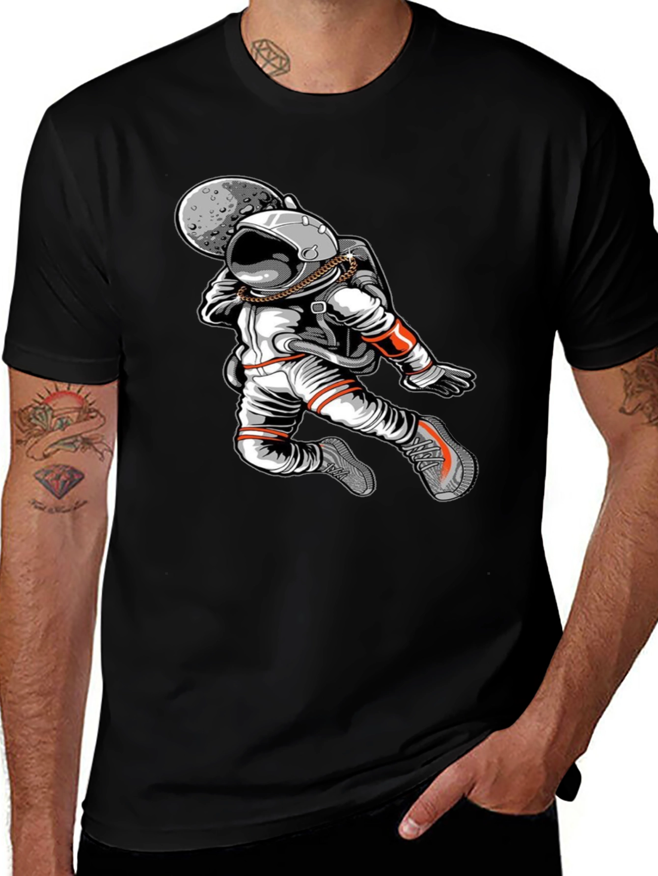 Astronaut Graphic Tee - Cool Space Design