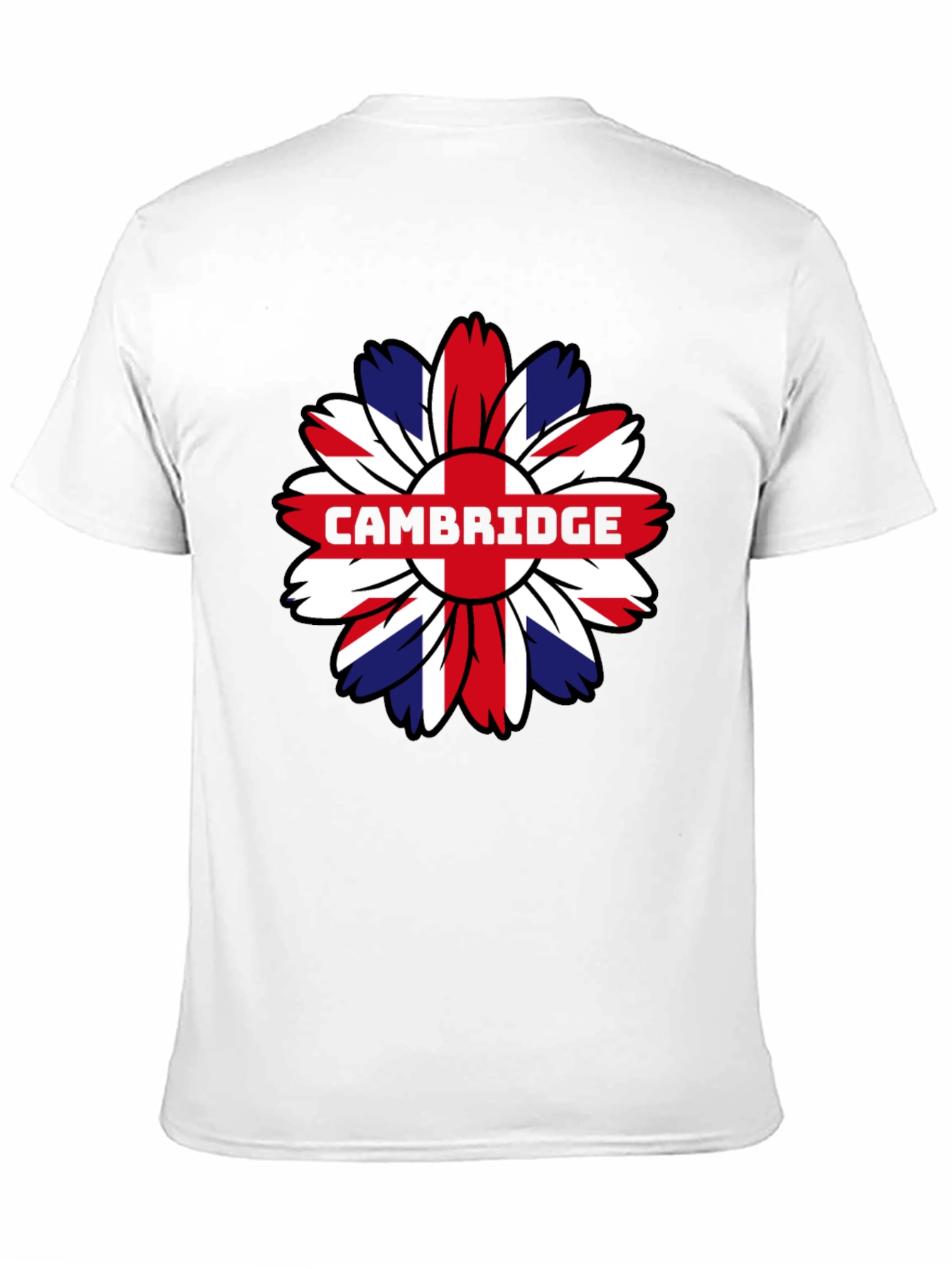 Cambridge UK Flag Flower Graphic Tee