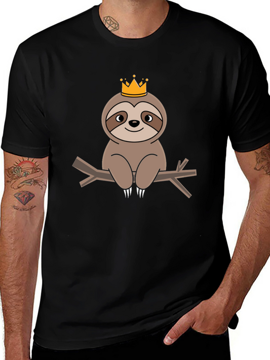 King Sloth T-Shirt - Adorable Cartoon Tee