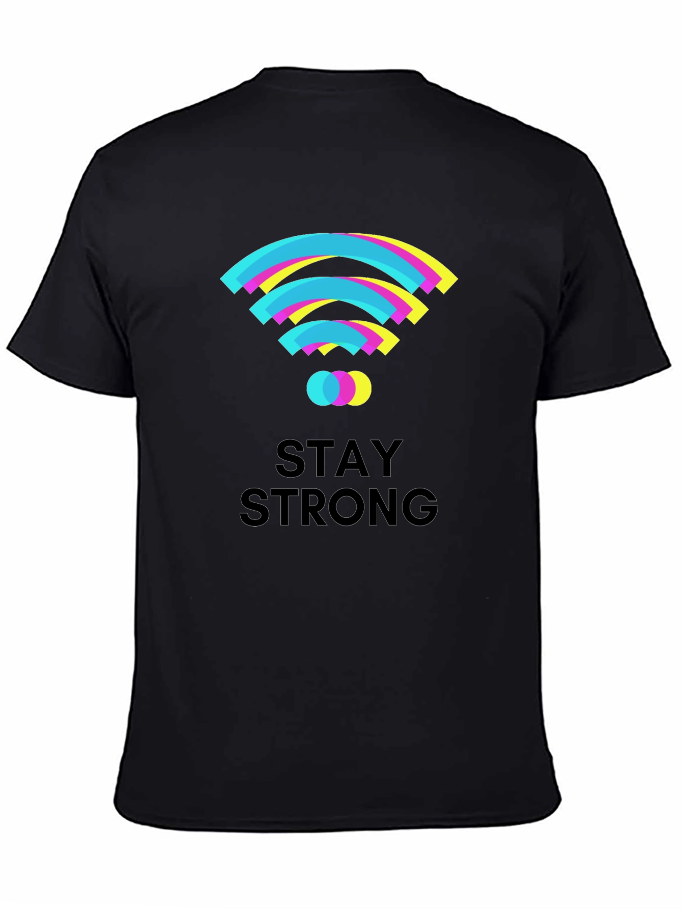 Stay Strong Graphic T-Shirt - Black Cotton Tee