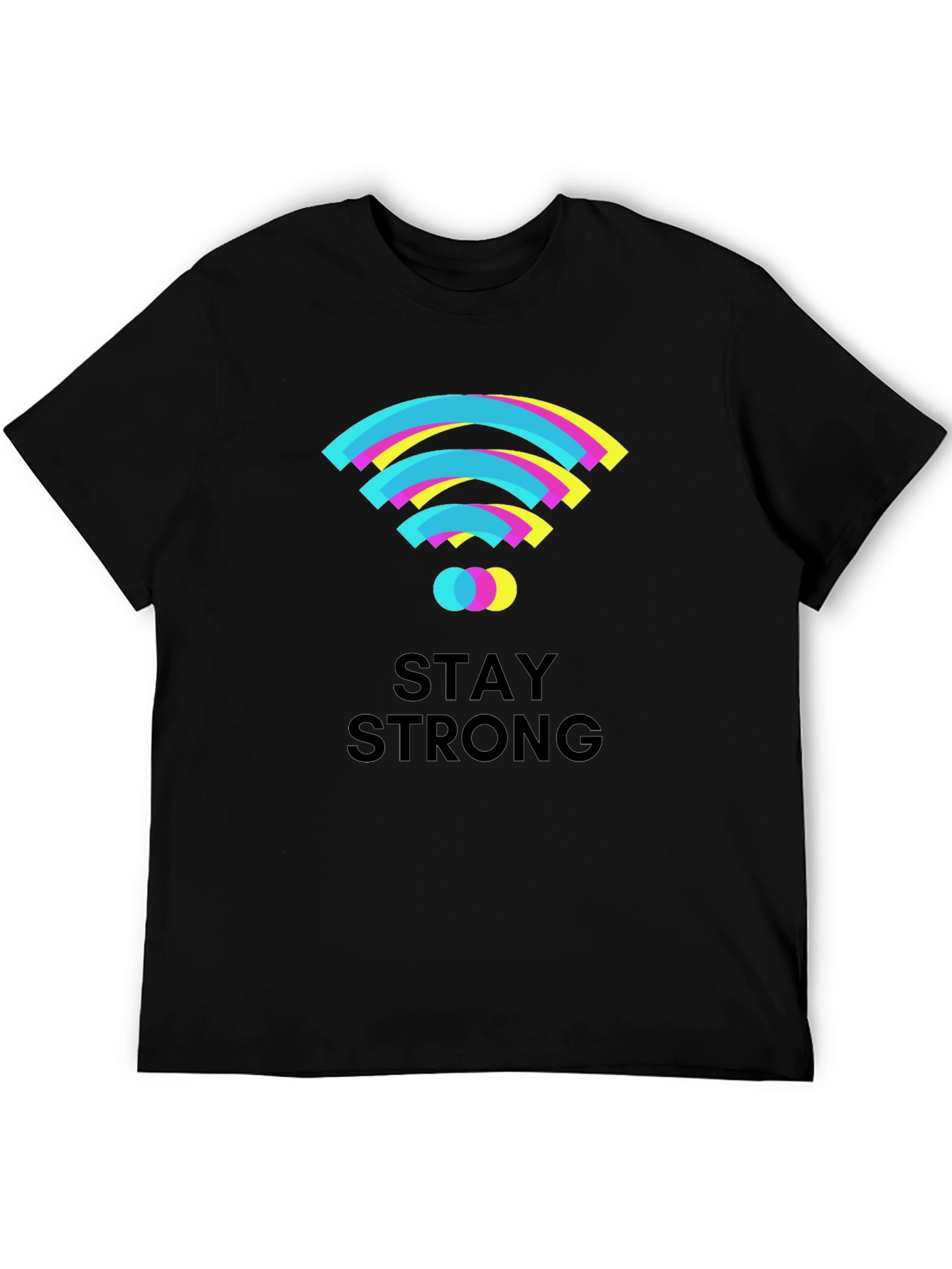 Stay Strong Graphic T-Shirt - Black Cotton Tee
