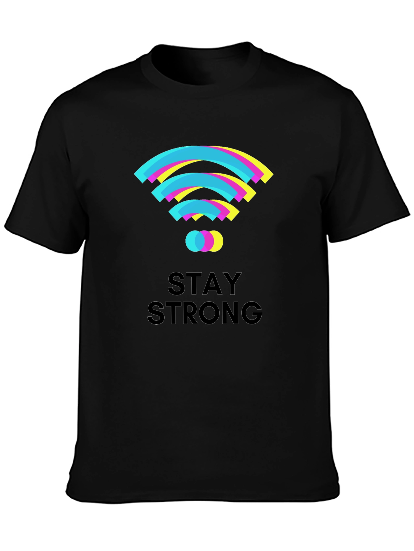 Stay Strong Graphic T-Shirt - Black Cotton Tee