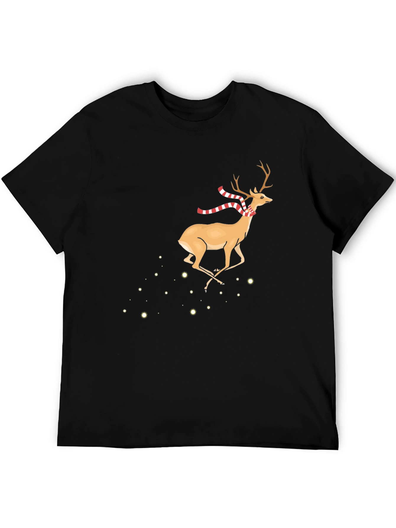 Festive Deer Graphic Tee - Holiday Style