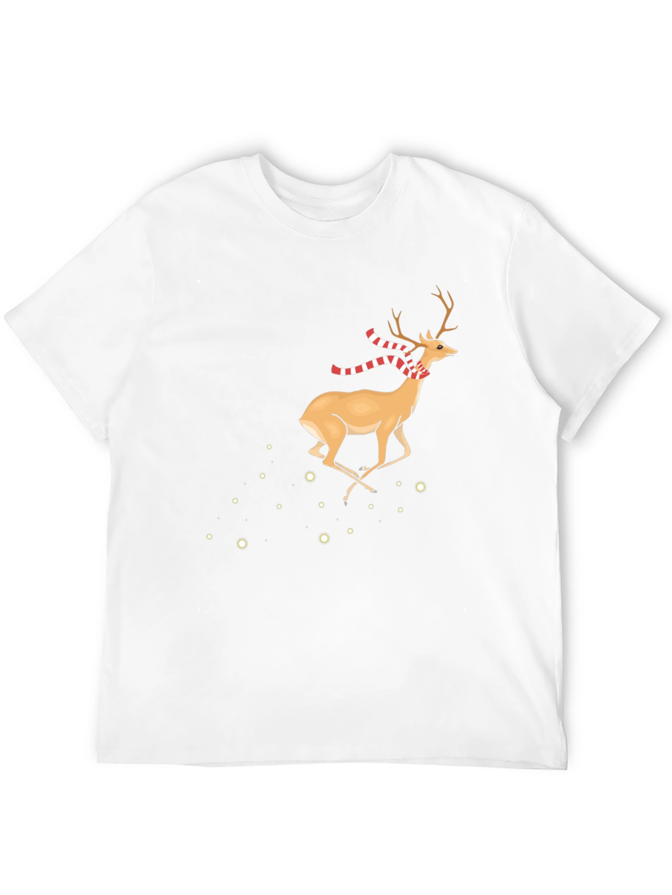 Festive Deer Graphic Tee - Holiday Style