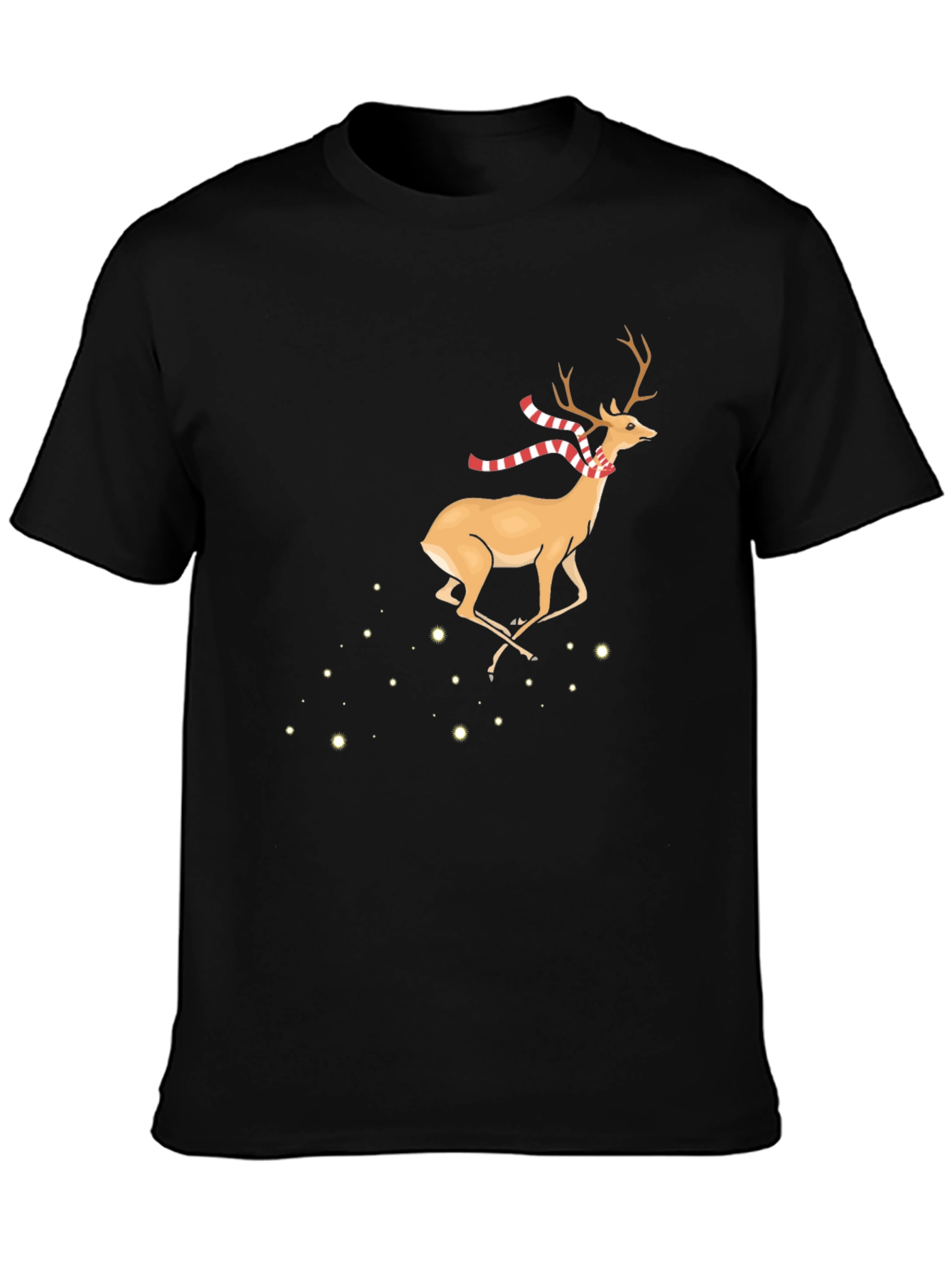 Festive Deer Graphic Tee - Holiday Style