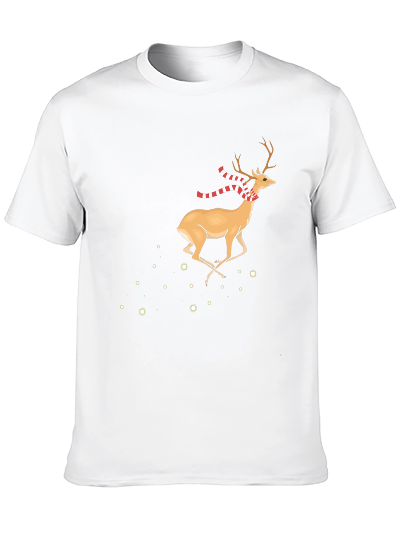 Festive Deer Graphic Tee - Holiday Style