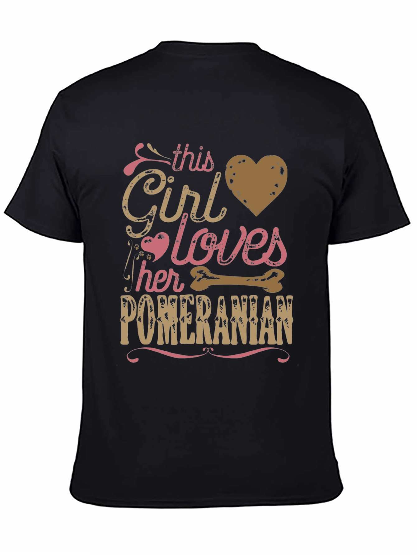 Girl Loves Pomeranian T-Shirt Dog Lover Tee