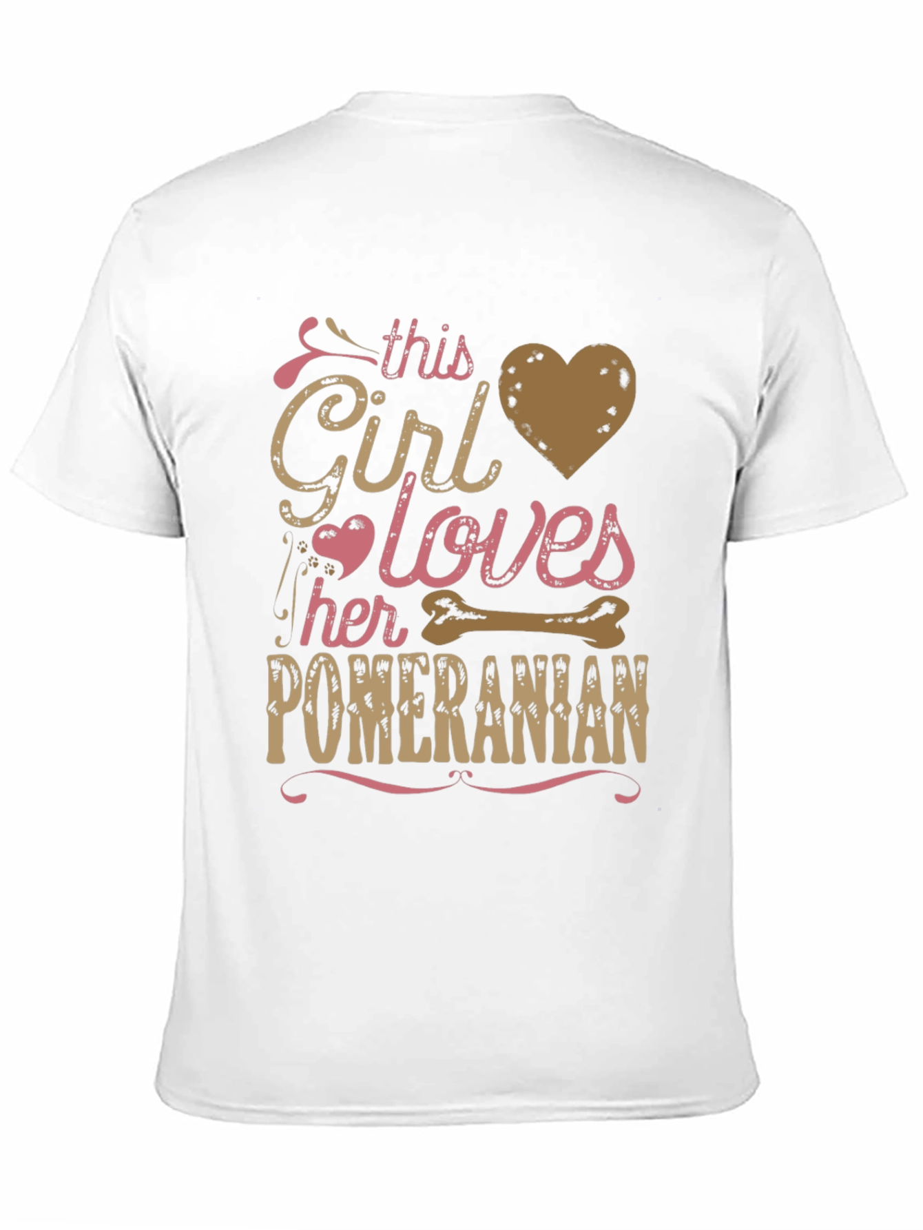Girl Loves Pomeranian T-Shirt Dog Lover Tee