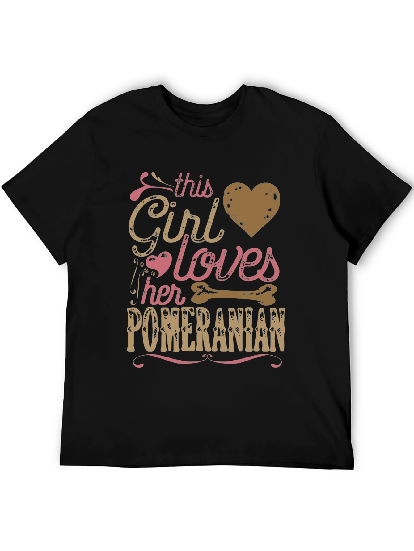 Girl Loves Pomeranian T-Shirt Dog Lover Tee