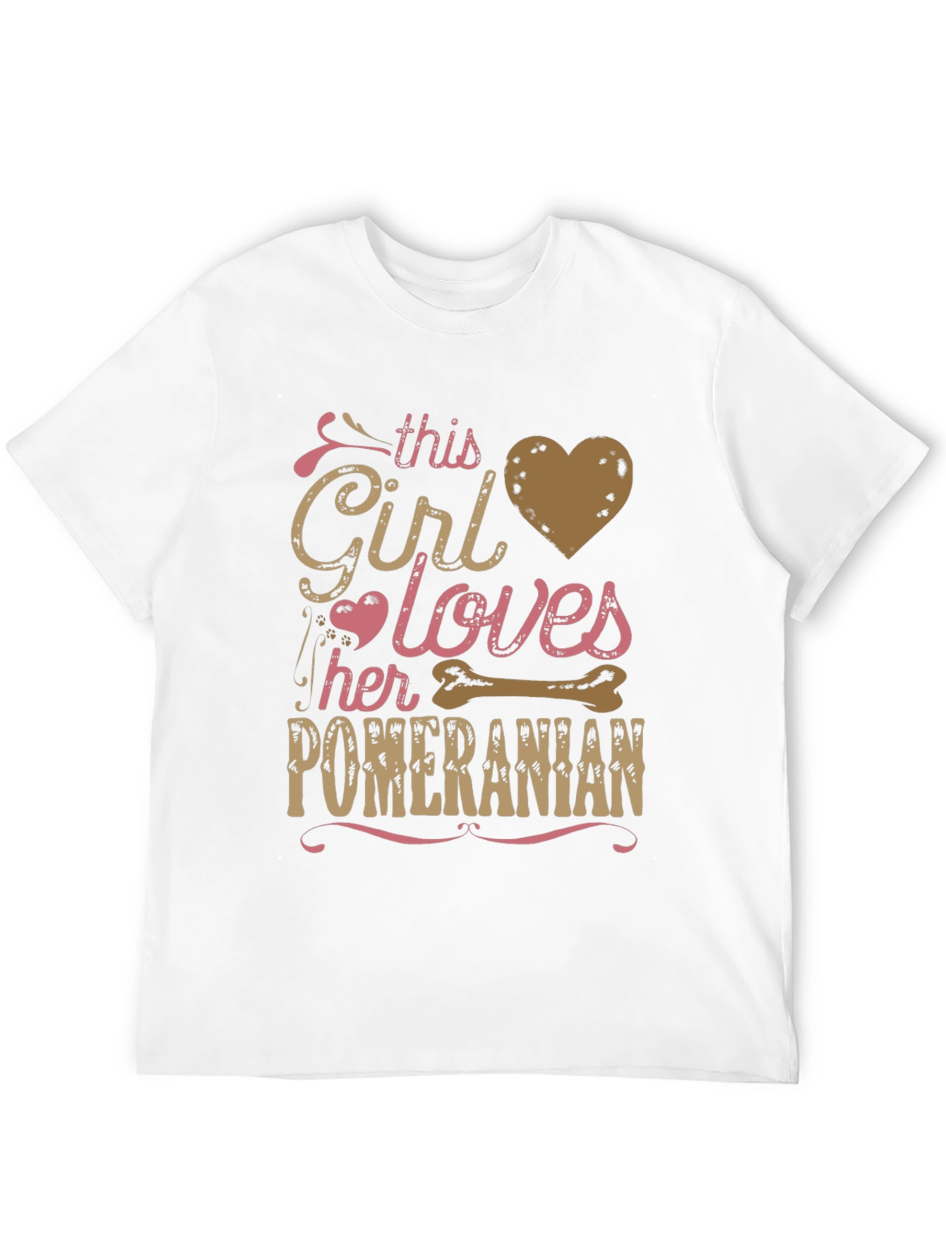 Girl Loves Pomeranian T-Shirt Dog Lover Tee