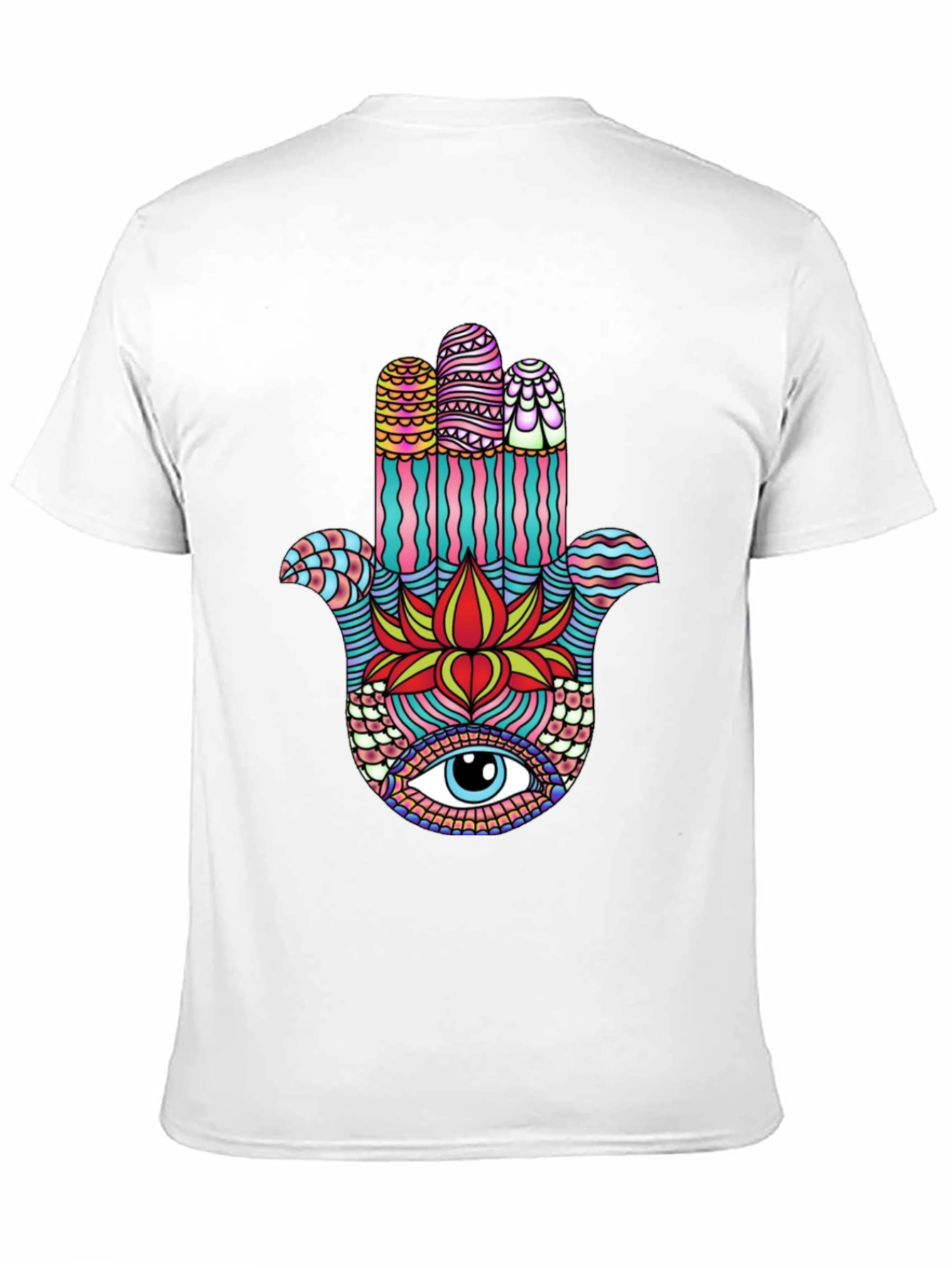 Hamsa Hand Graphic Print Mens T-Shirt
