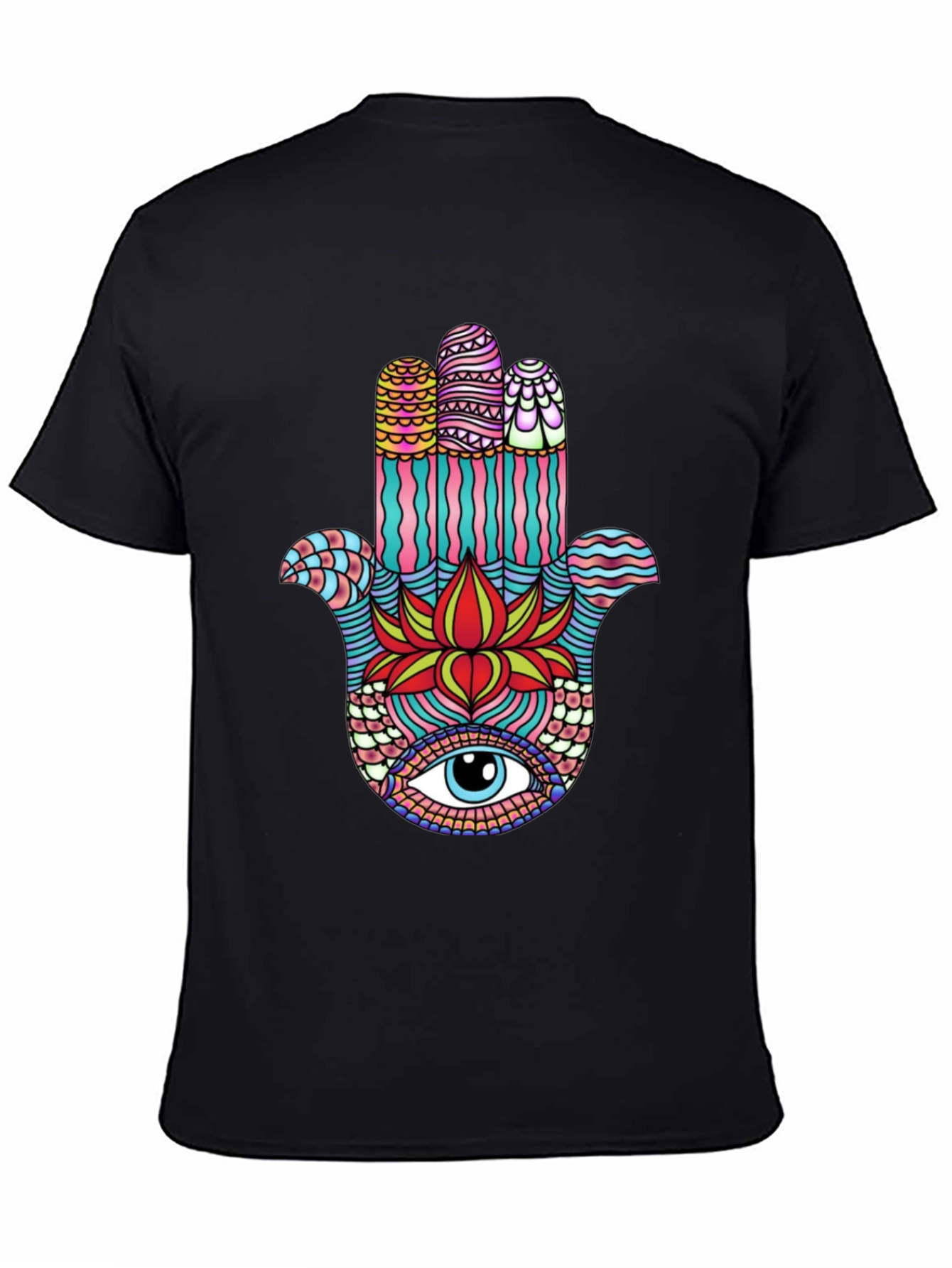 Hamsa Hand Graphic Print Mens T-Shirt