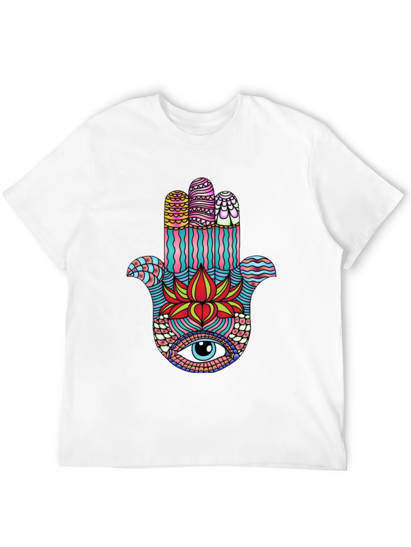 Hamsa Hand Graphic Print Mens T-Shirt