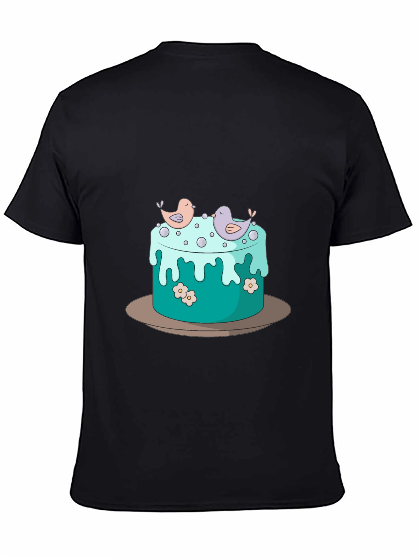 Cake and Birds Graphic T-Shirt - Unisex Style