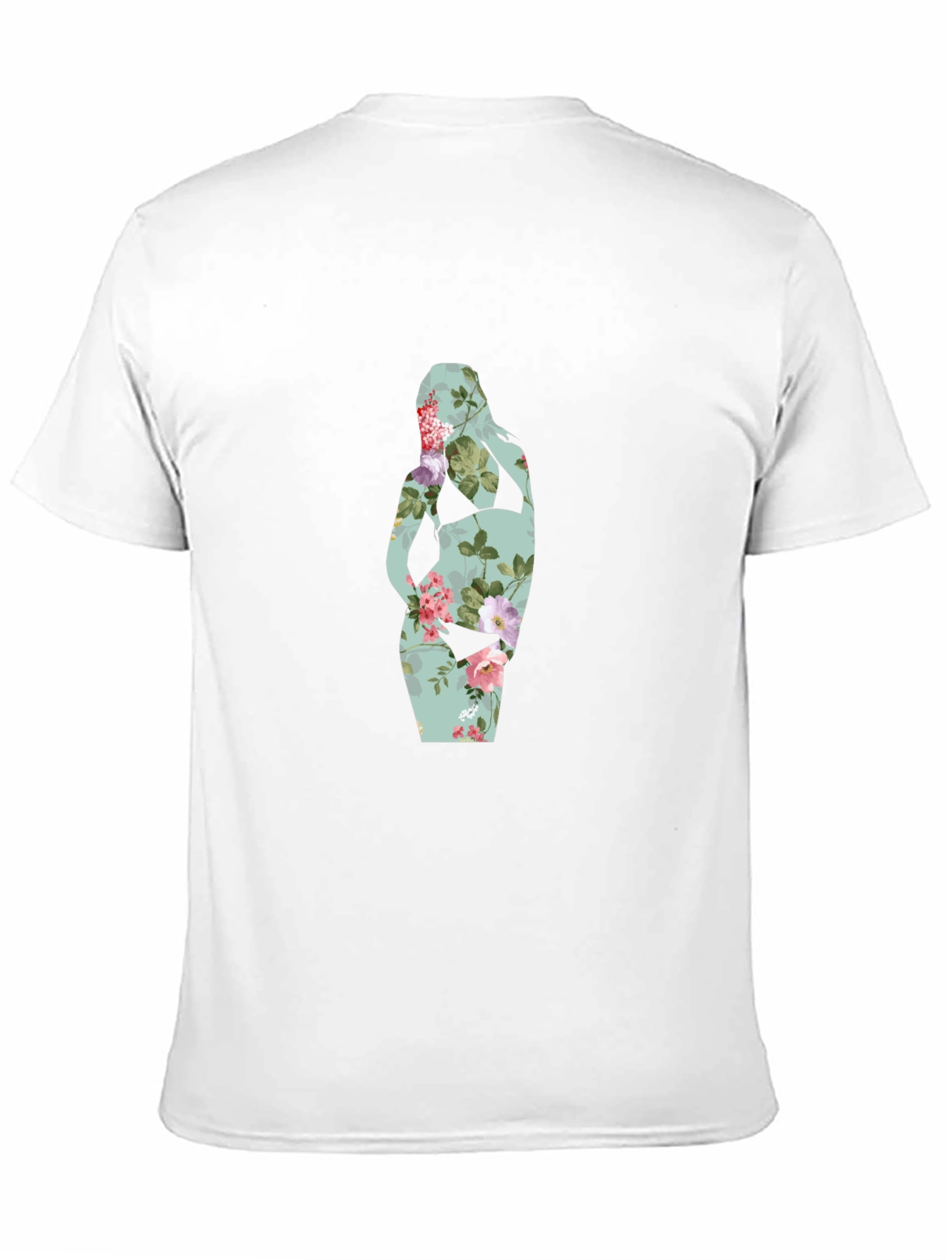 Floral Silhouette Maternity T-Shirt