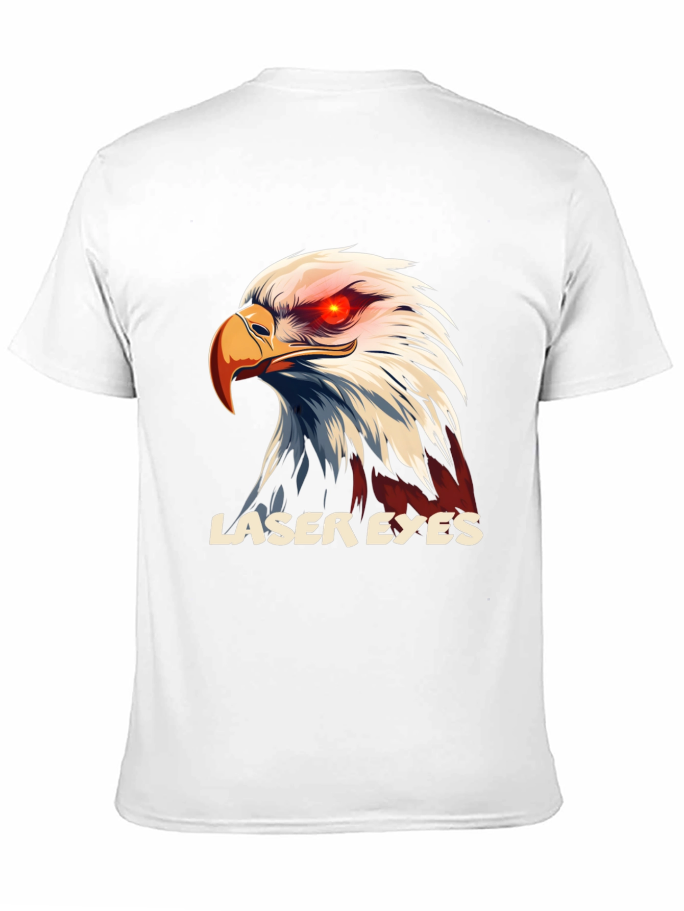 Laser Eyes Eagle Graphic T-Shirt - Bold Design