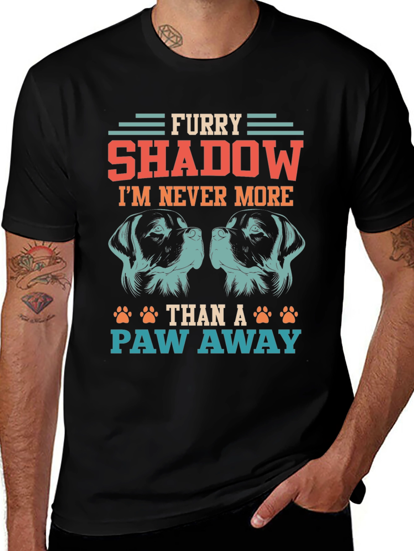 Furry Shadow Dog Lover T-Shirt