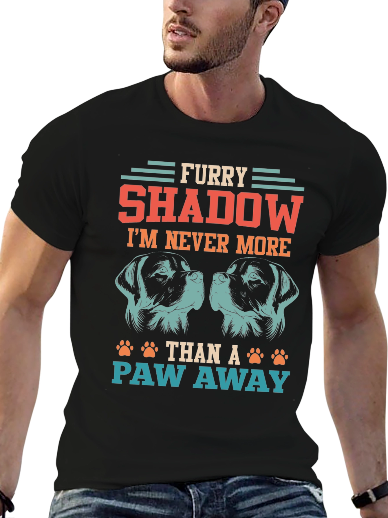 Furry Shadow Dog Lover T-Shirt