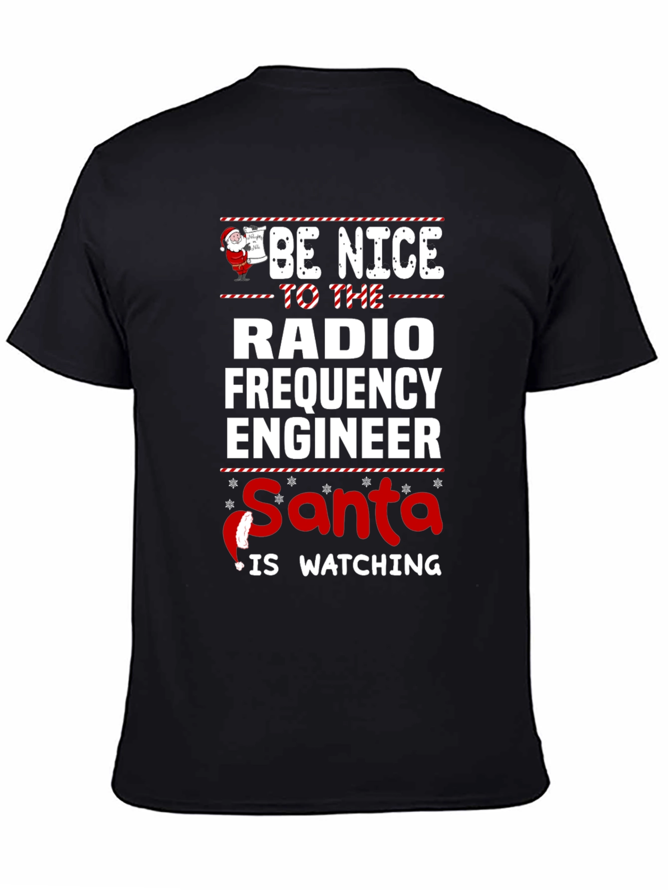Funny Radio Frequency Engineer Santa Watching T-Shirt