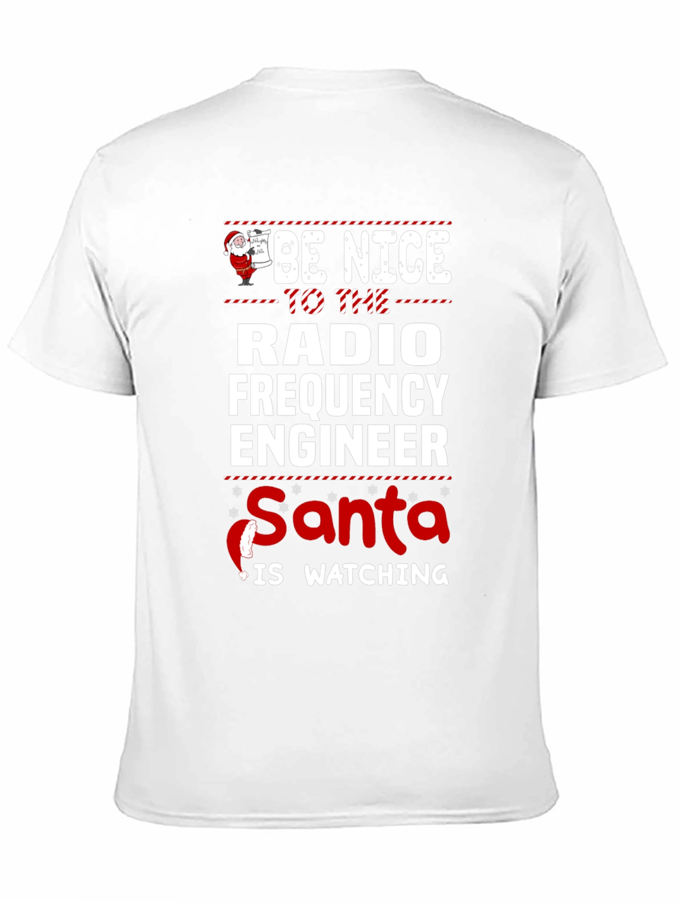 Funny Radio Frequency Engineer Santa Watching T-Shirt