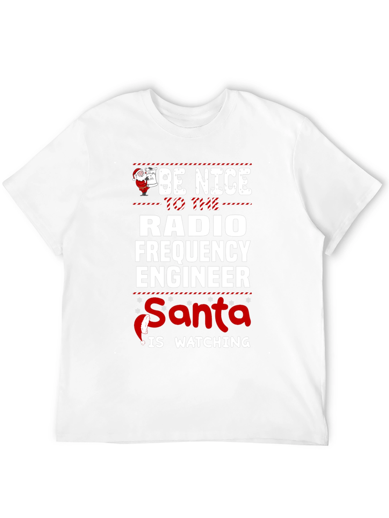 Funny Radio Frequency Engineer Santa Watching T-Shirt