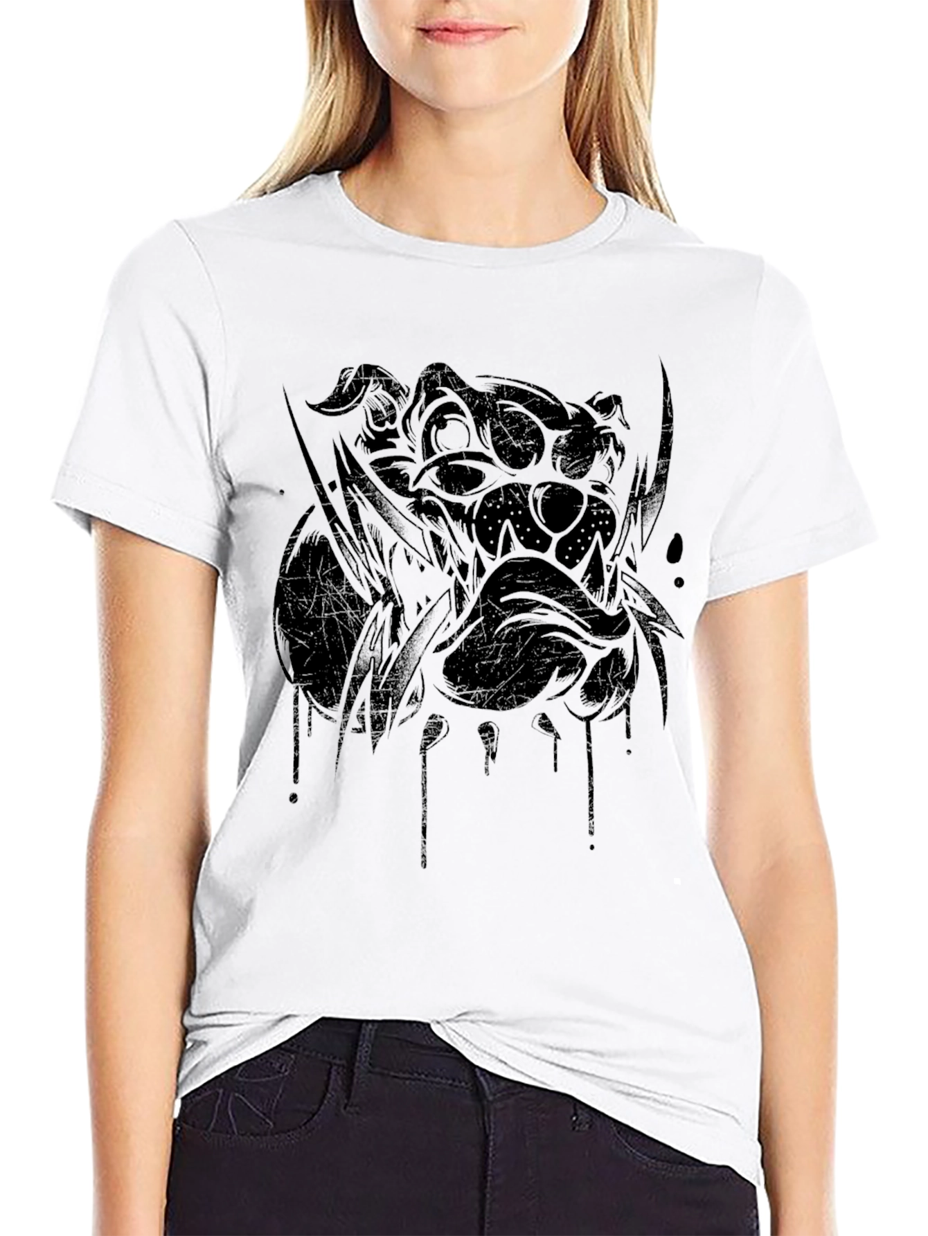 Graphic Bulldog Tee - Mens Black T-Shirt