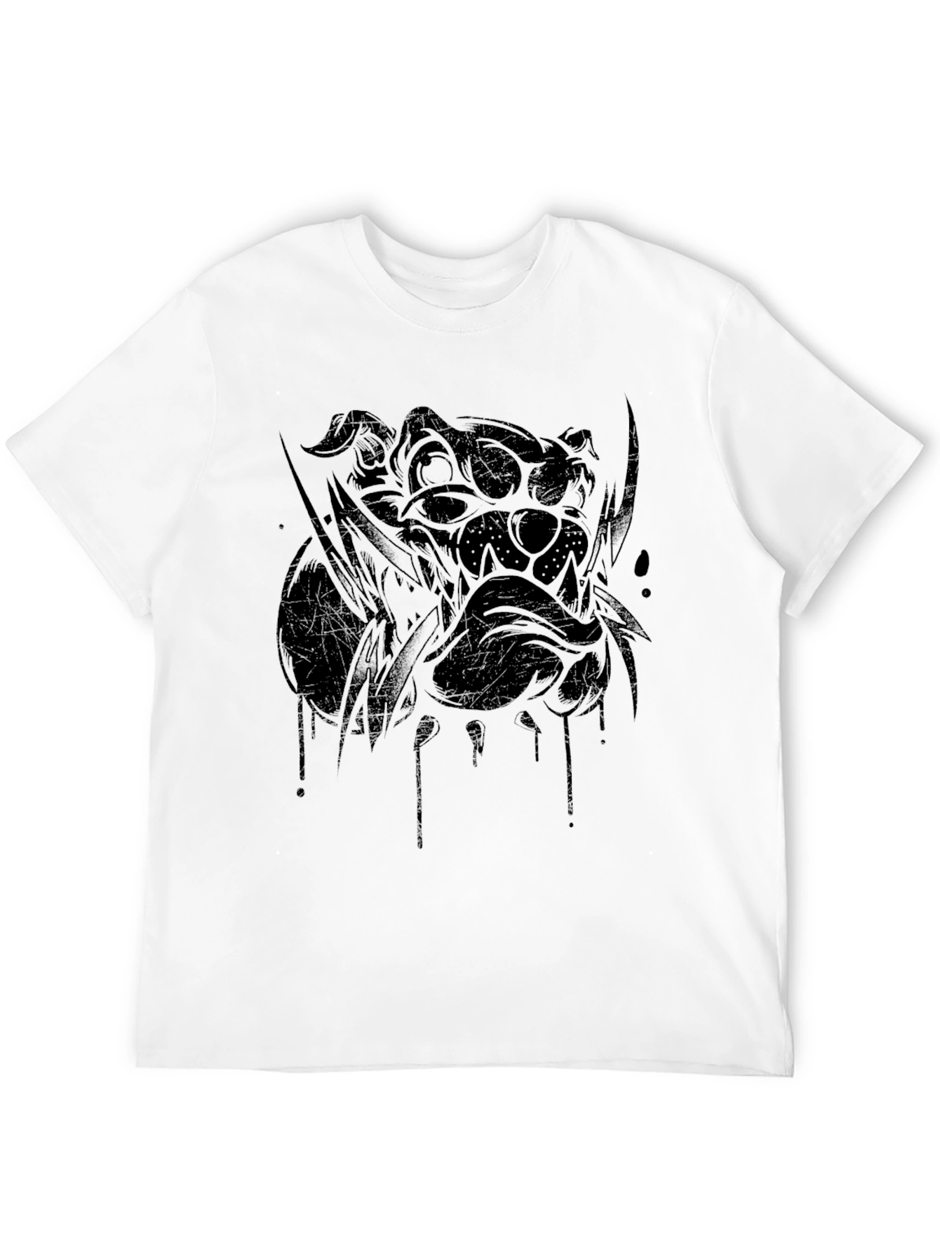 Graphic Bulldog Tee - Mens Black T-Shirt