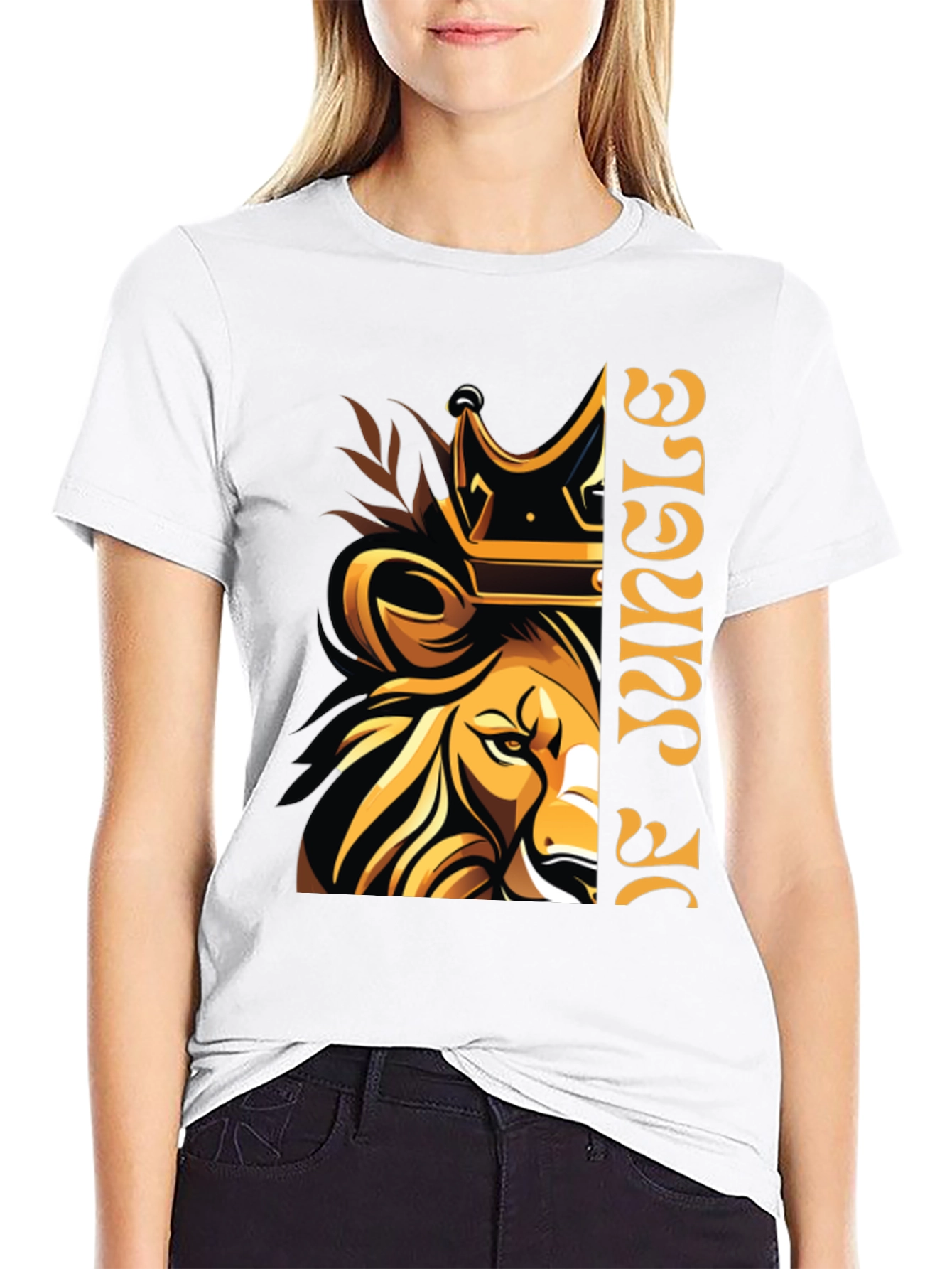 King of Jungle Lion Graphic T-Shirt
