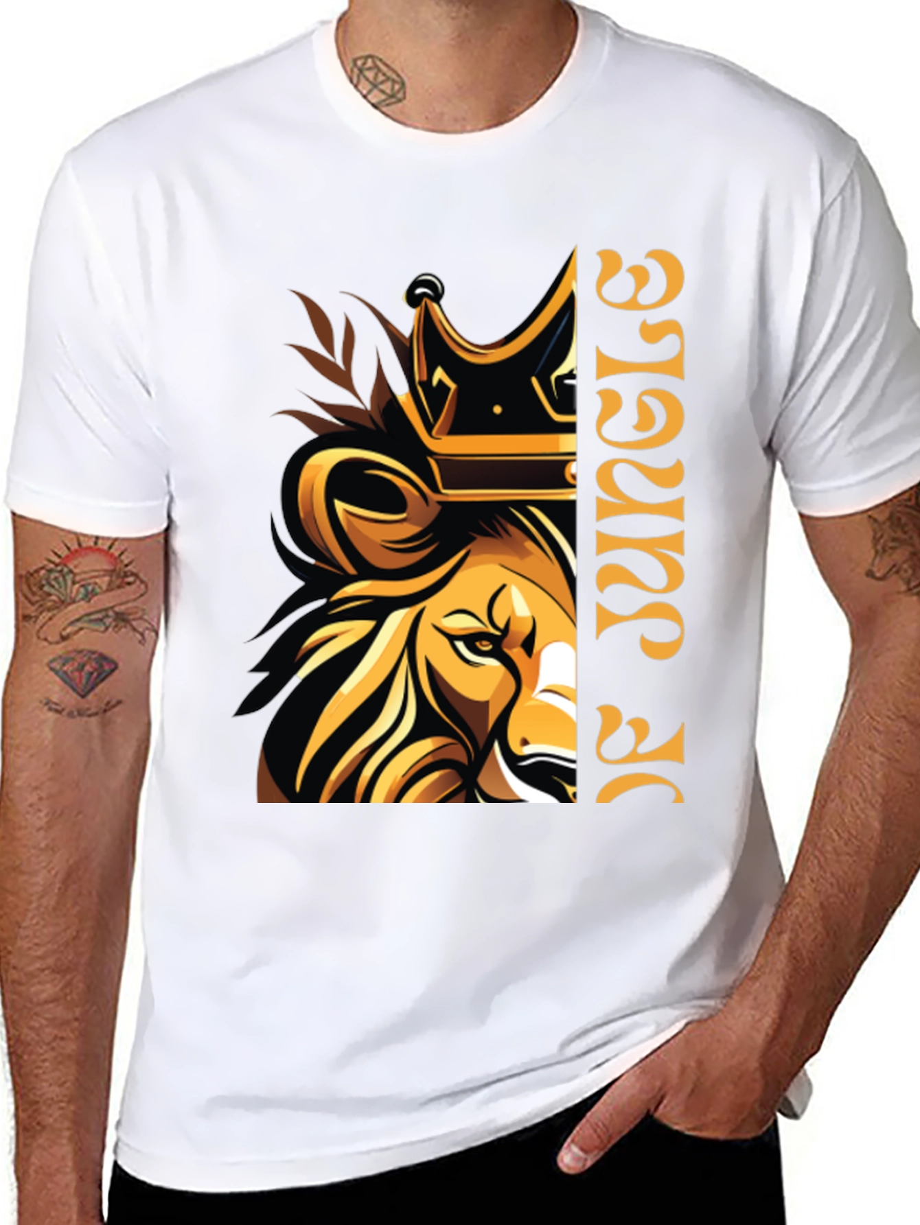 King of Jungle Lion Graphic T-Shirt