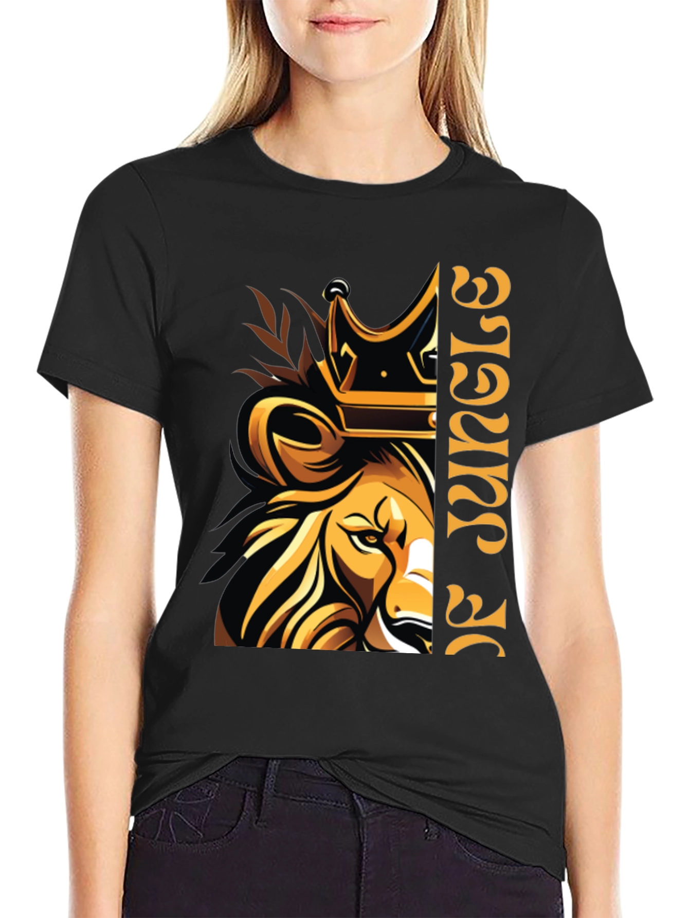 King of Jungle Lion Graphic T-Shirt