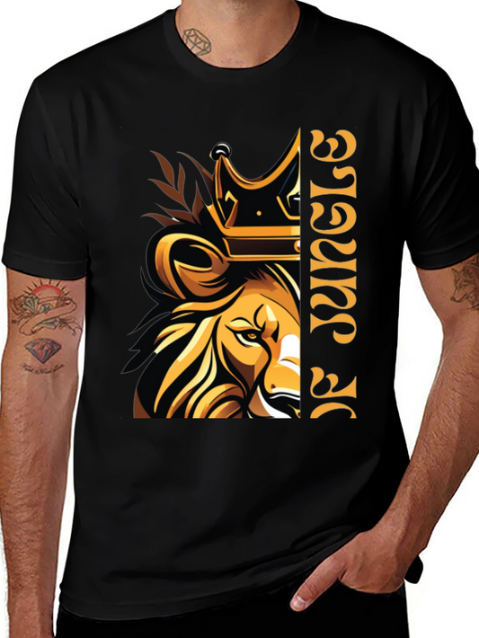 King of Jungle Lion Graphic T-Shirt