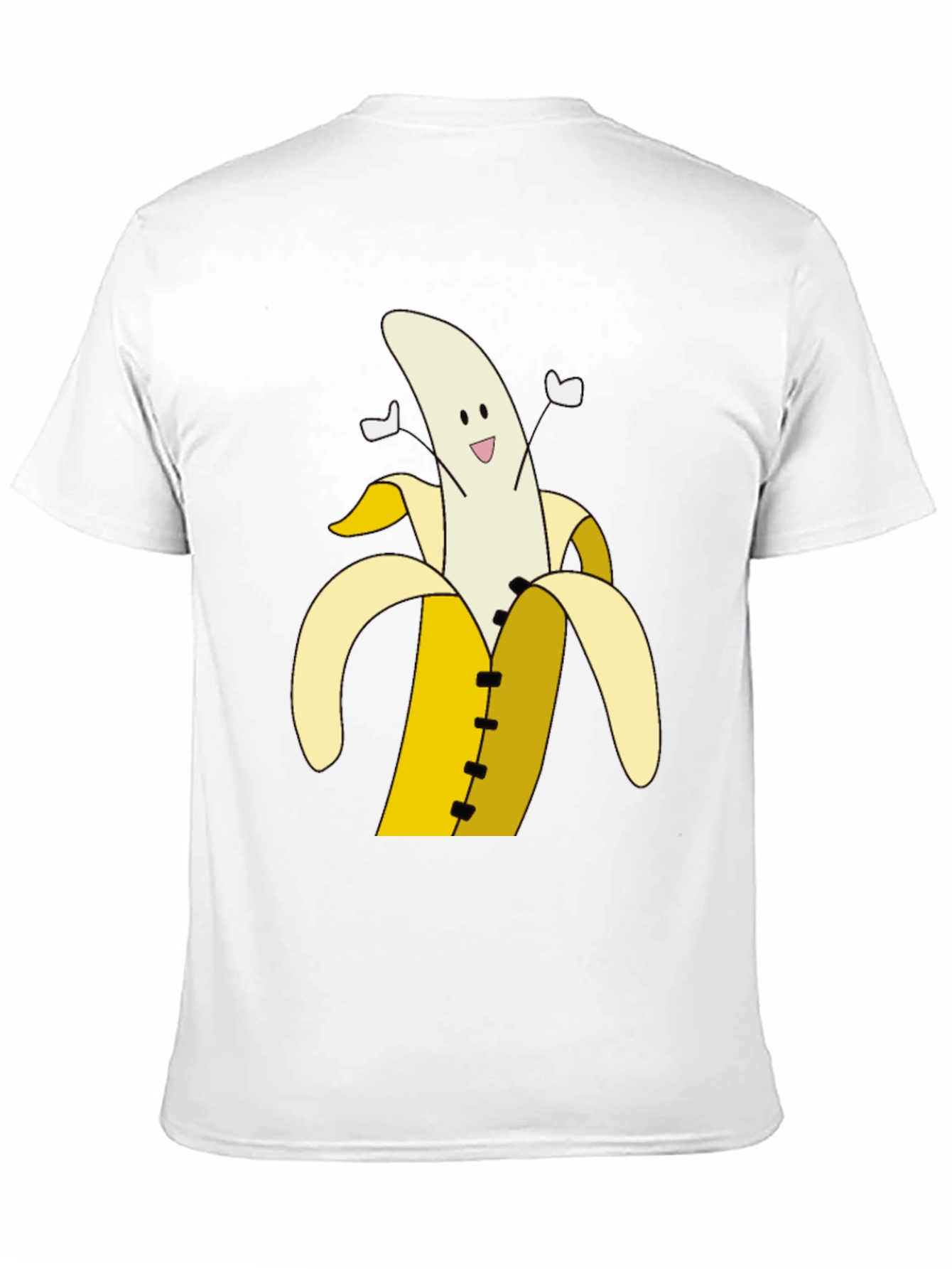 Banana Cartoon T-Shirt - Black Cotton Tee