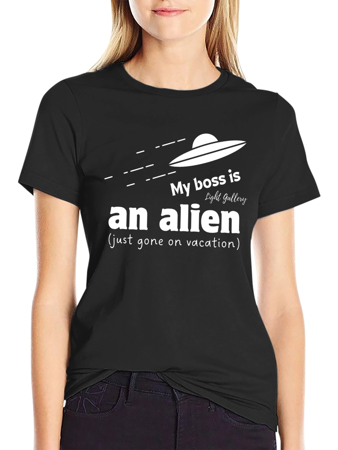 My Boss is an Alien Funny Graphic Tee