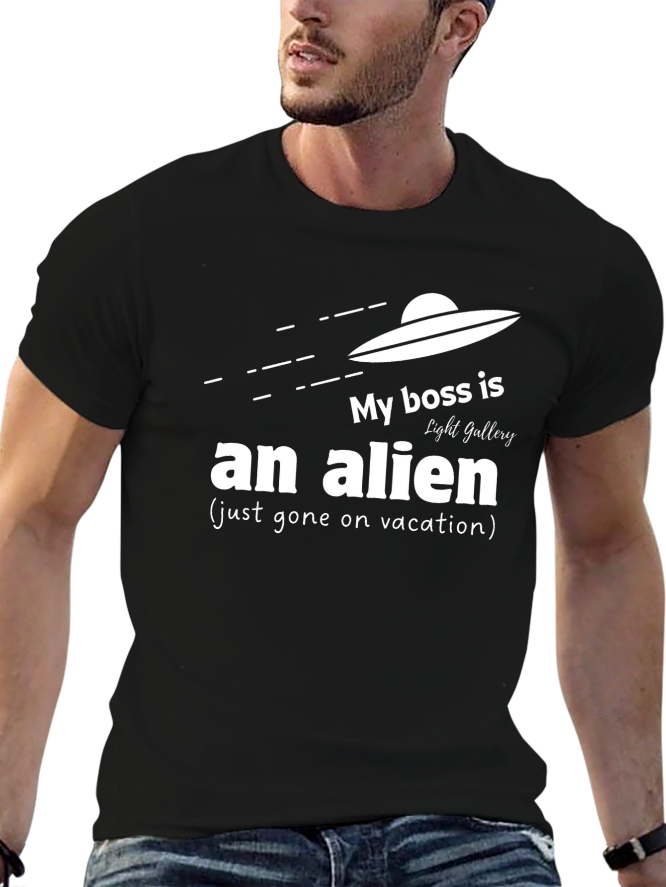 My Boss is an Alien Funny Graphic Tee
