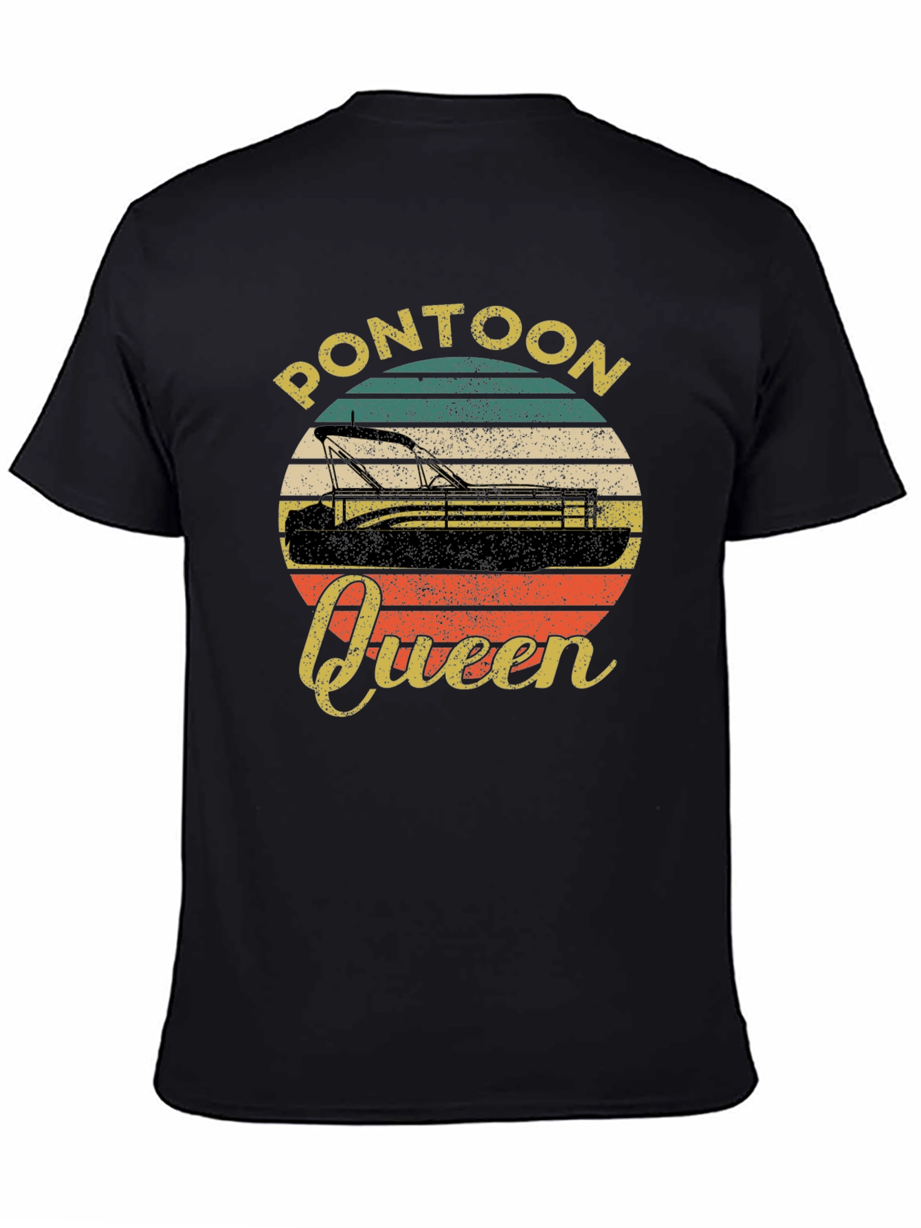 Pontoon Queen Graphic T-Shirt - Retro Design